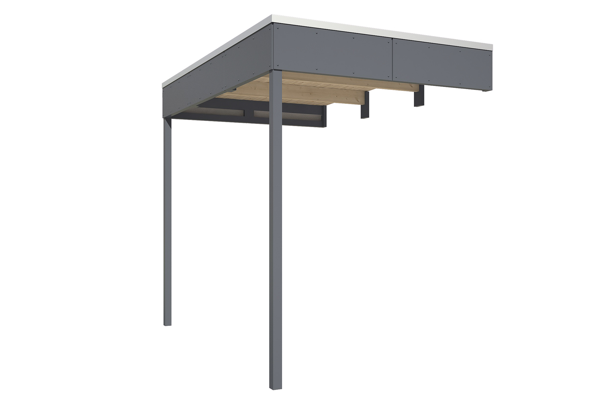 Auvent pour CrossCube 3+4, 168 x 253 cm, grise ardoise