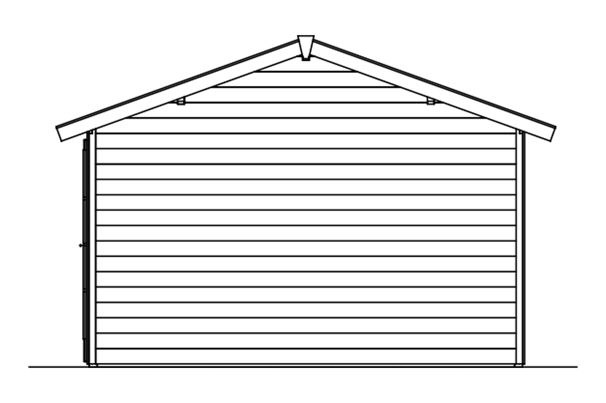 Gartenhaus Tilburg 613 x 380 cm, natur