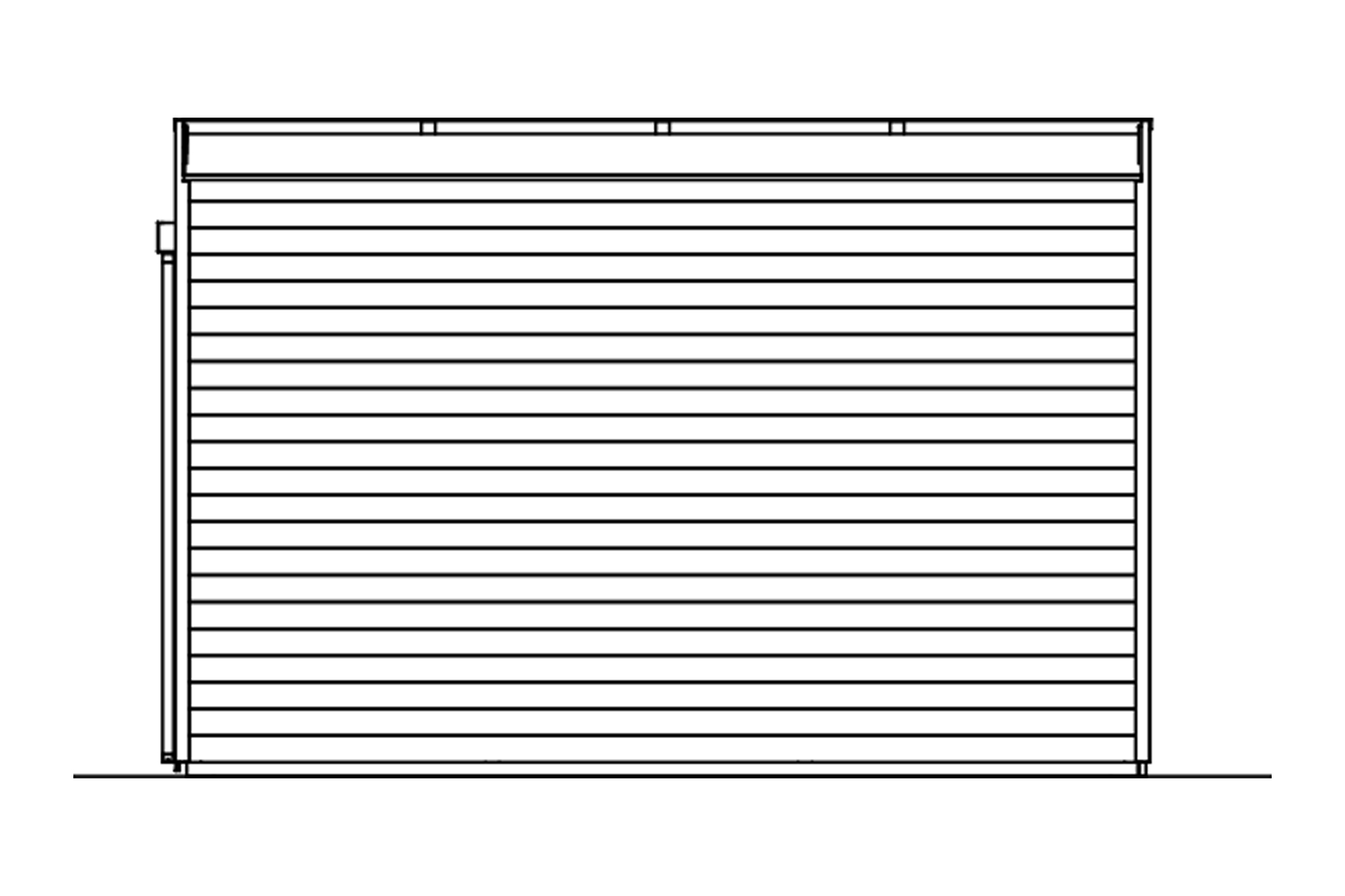 Gartenhaus Tokio 4, 402 x 402 cm, doppelschalig, natur