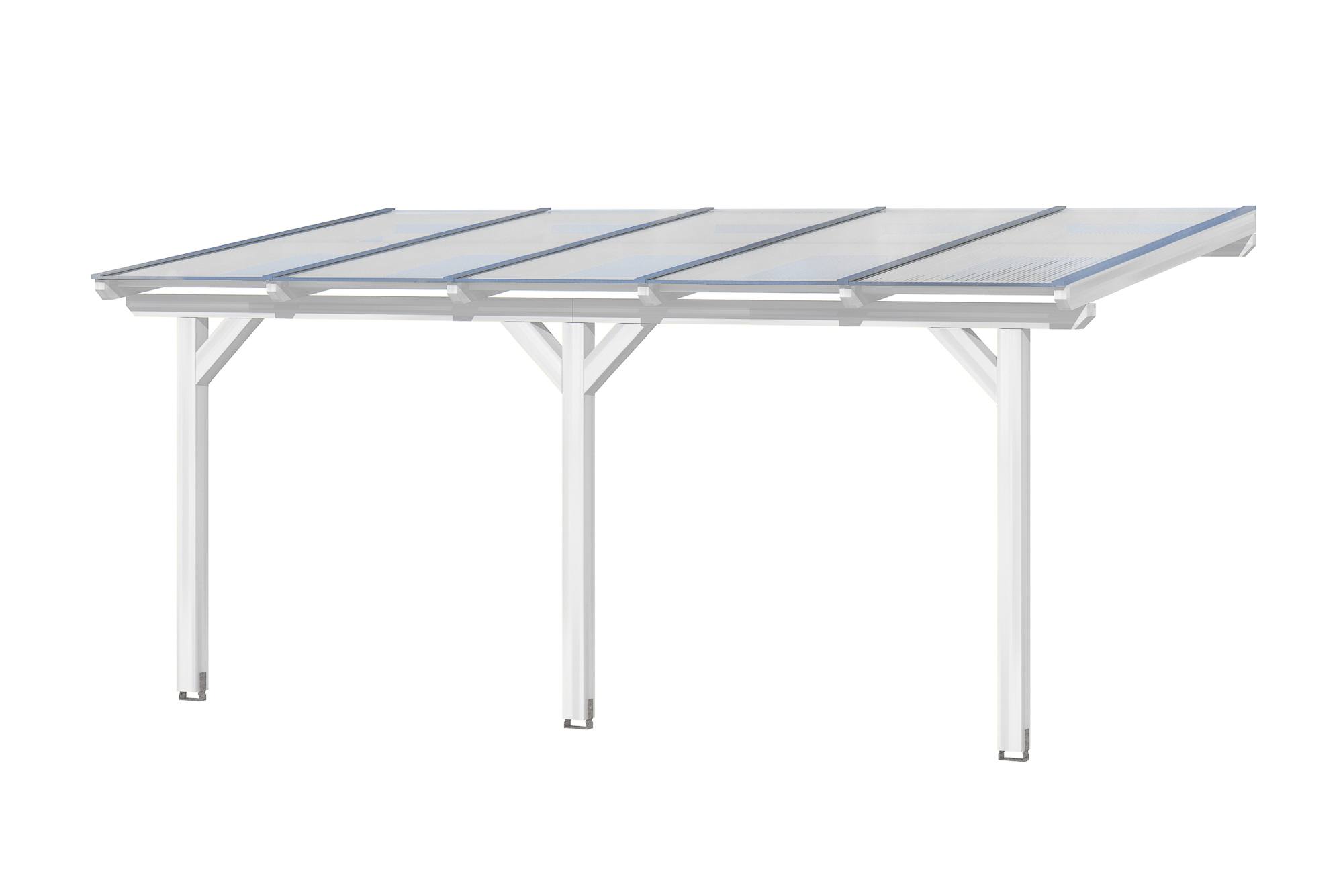 Produktbild: Terrassenüberdachung Andria/Bormio, Breite 541 cm, farblich behandelt in weiß