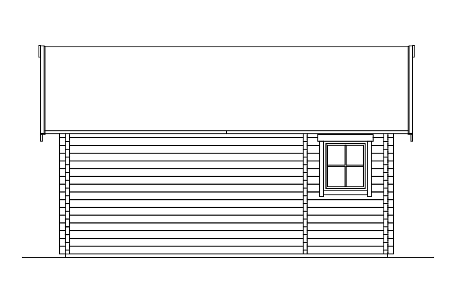 Zahradní domek TORONTO 2, 70plus, 420 x 560 cm, 28 mm profilové bednění s perem a drážkou, neošetřené