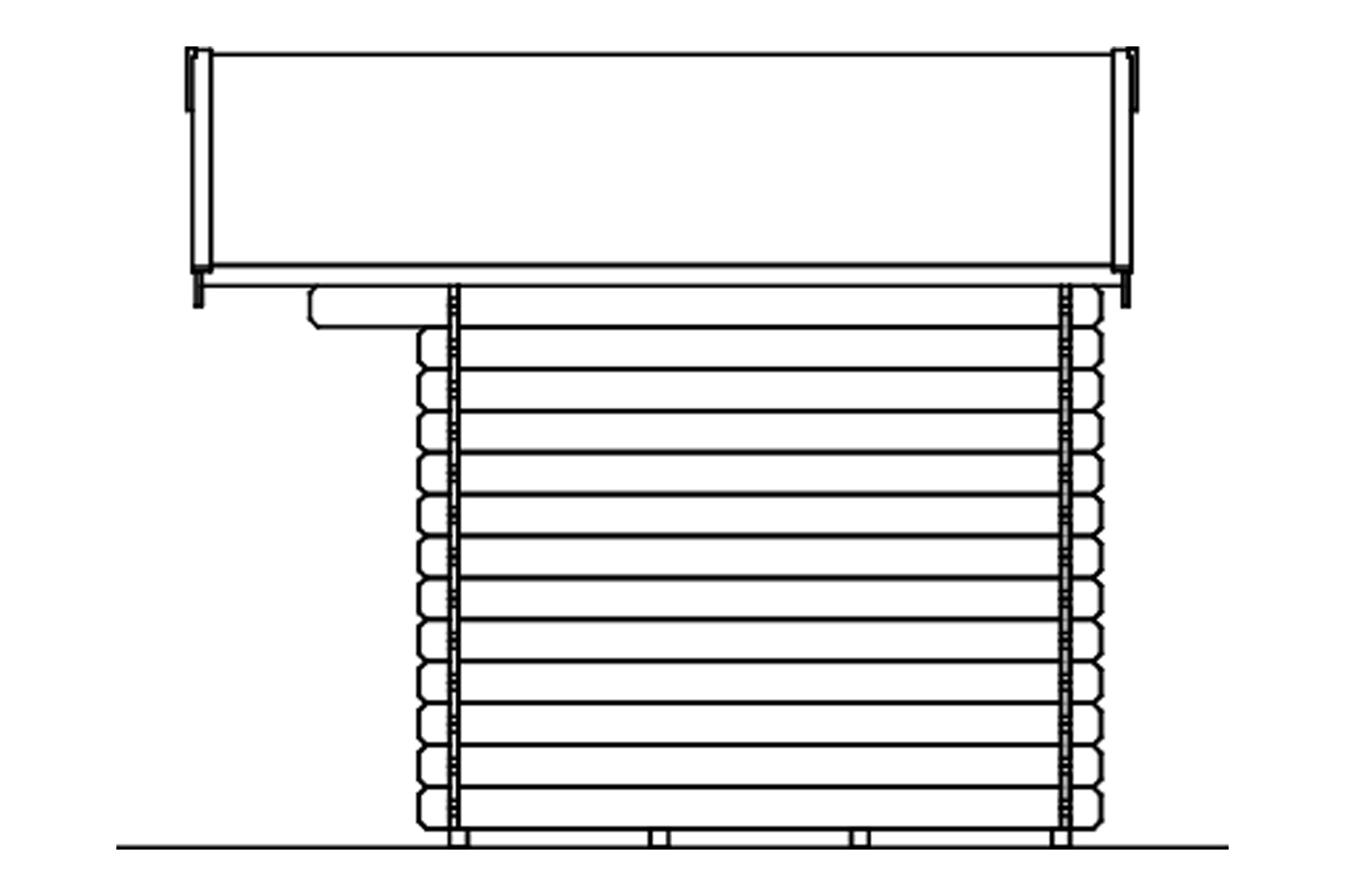 Abri de jardin FARO 300x200cm, 28mm, non traité