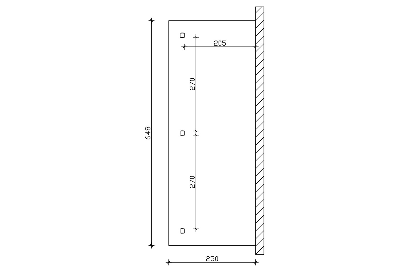 Tonnelle RIMINI 648x250cm, douglas, non traité