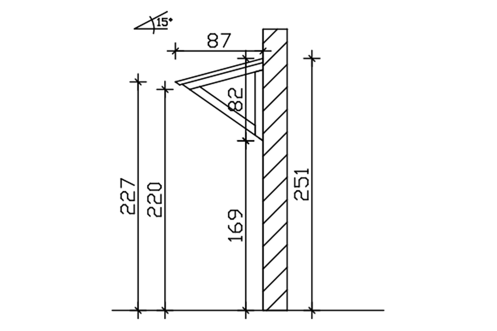 Canopy Poel, 148 x 87 cm, untreated