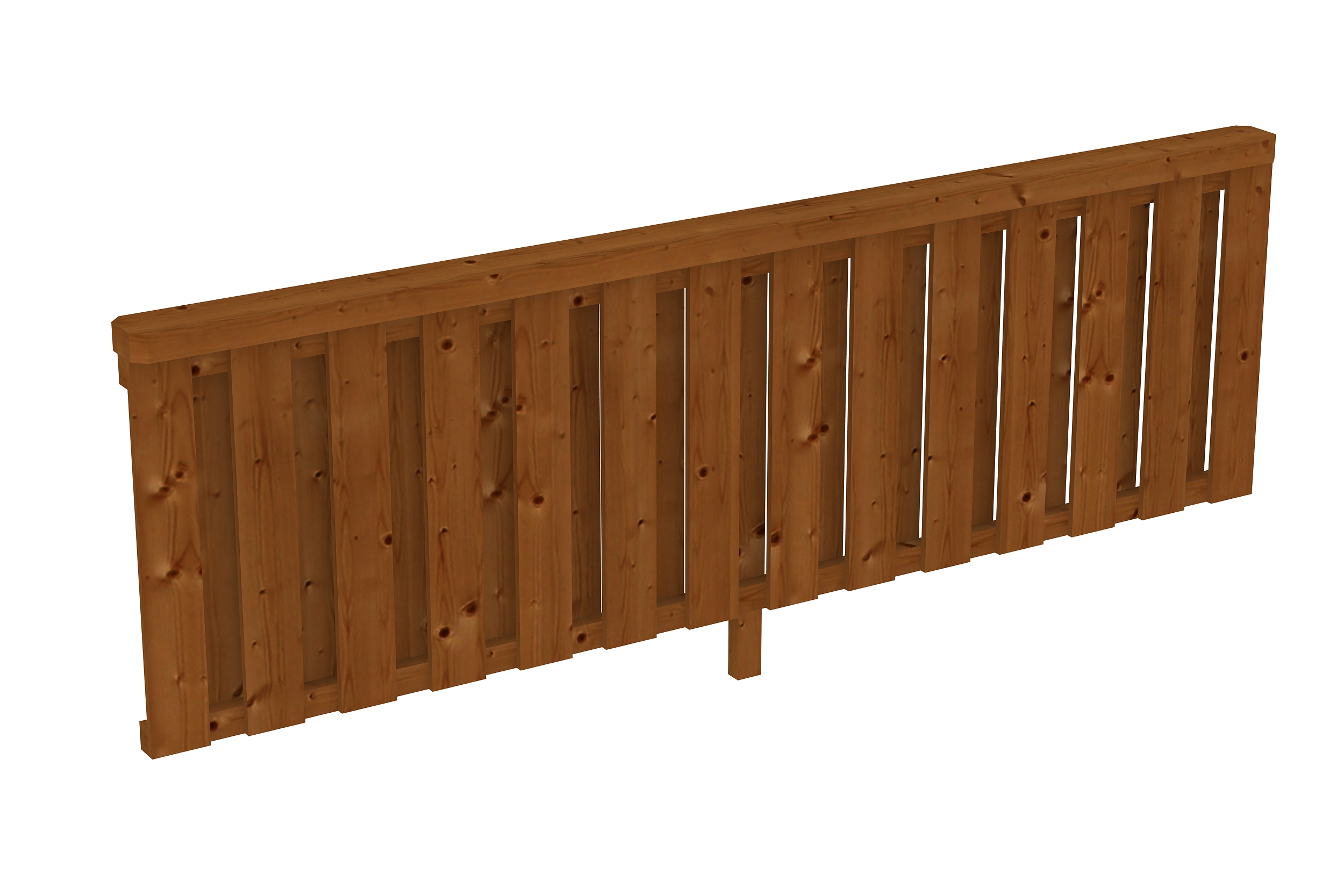 Brüstung Deckelschalung 270 x 84 cm, Douglasie, nussbaum