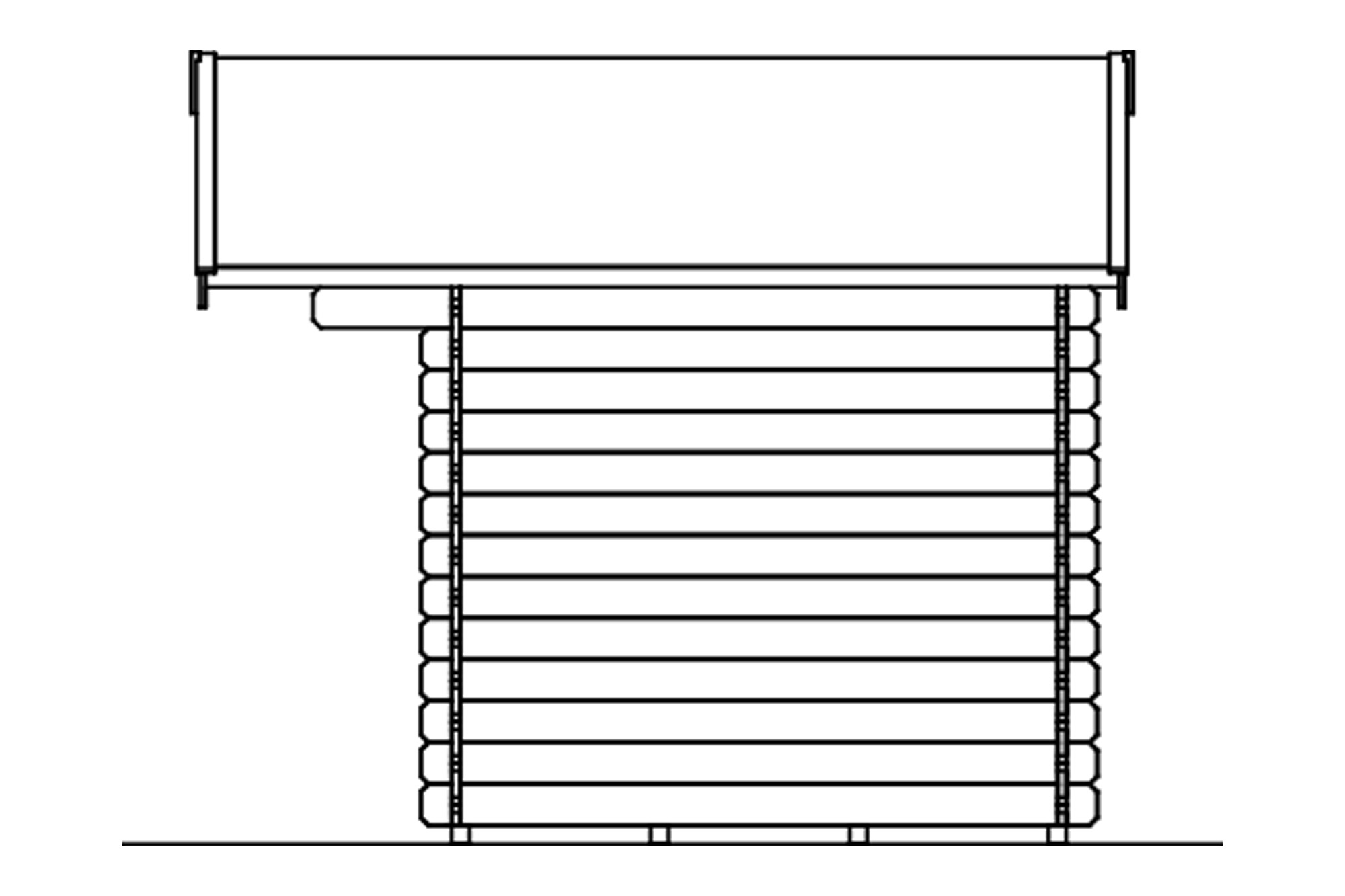 Abri de jardin COMO 300x200cm, 28mm, non traité