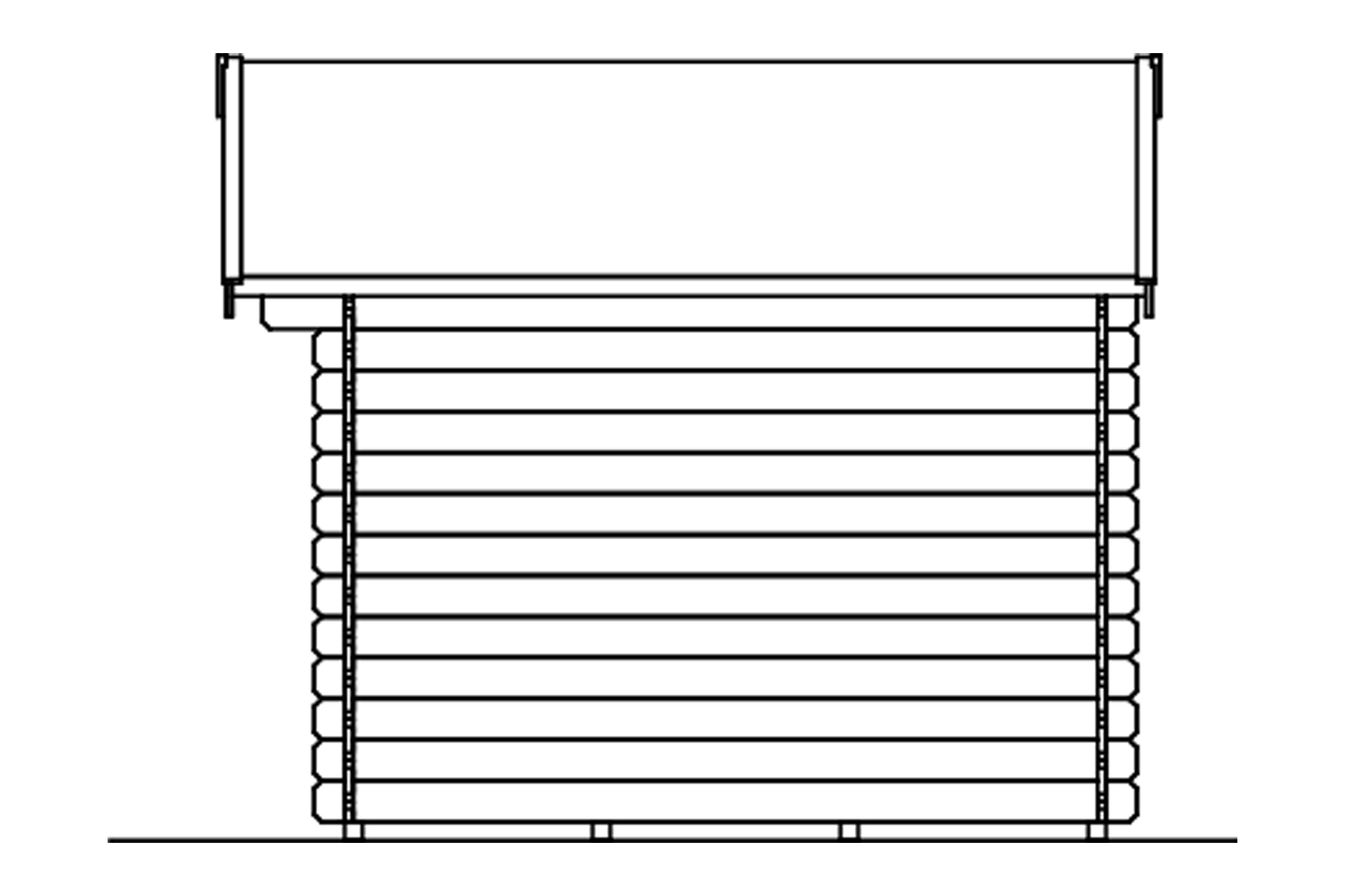 Gartenhaus Porto 2, 250 x 250 cm, natur