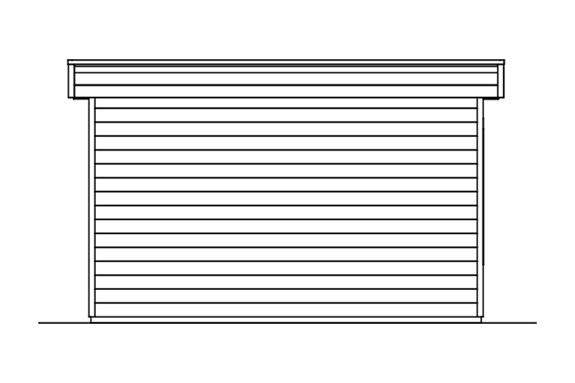 Zahradní domek BREDA 1, 28mm, 380 x 300 cm, barevně ošetřeno ve vínově červené barvě