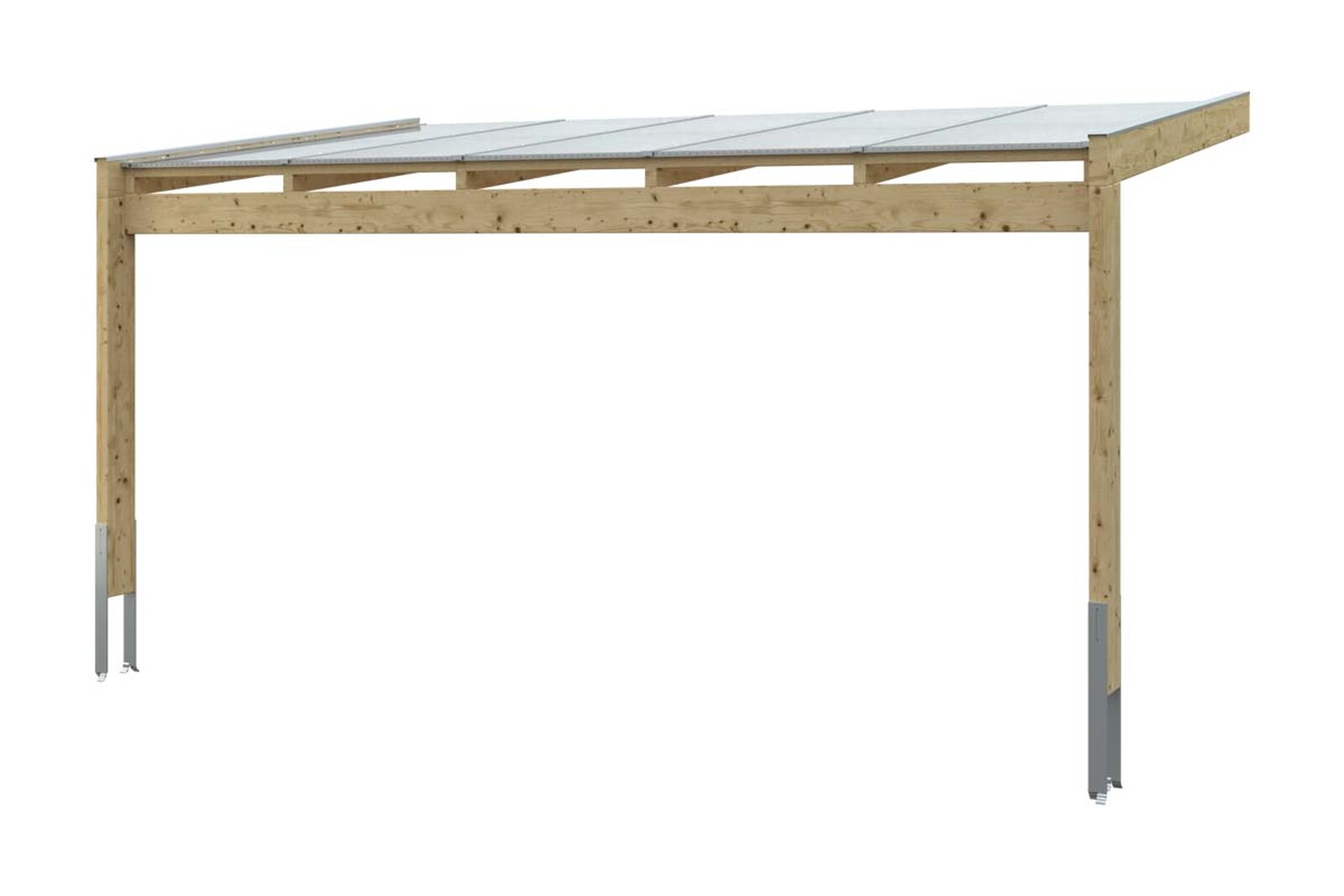 Tonnelle NOVARA 557x309cm, bois lamellé-collé, traitement coloré noyer