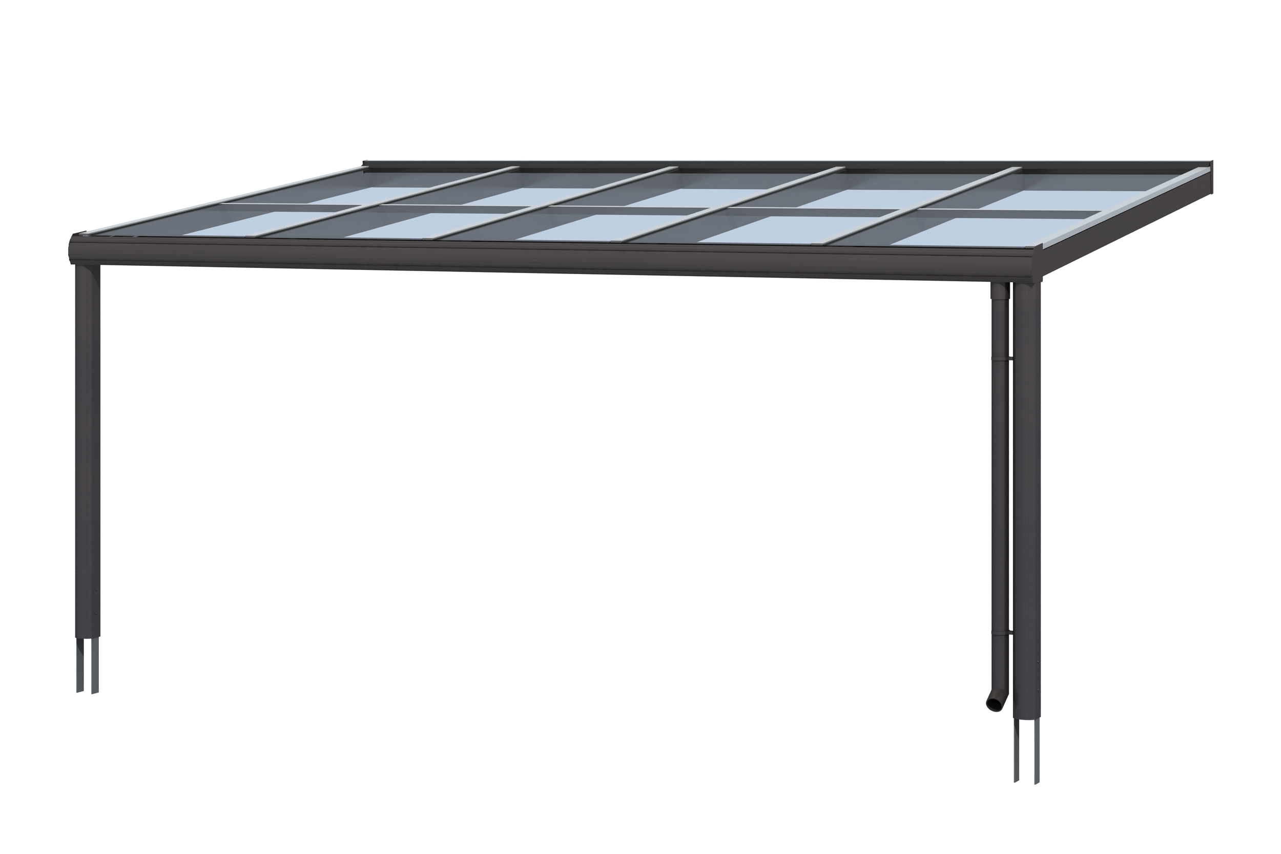 Produktbild: Terrassenüberdachung Modena, Beite 541 cm, farblich behandelt in anthrazit