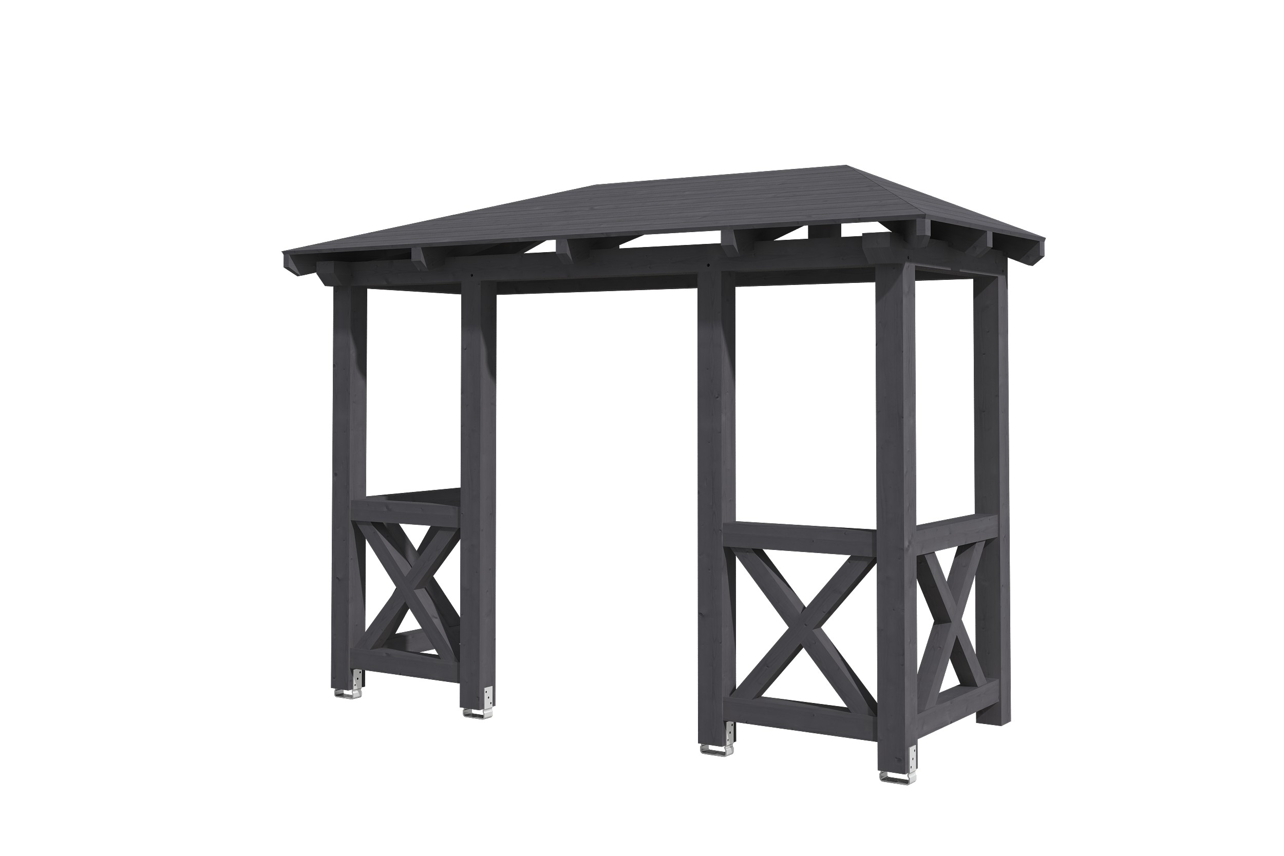 Vordach Wismar Typ 5, 351 x 134 cm, schiefergrau