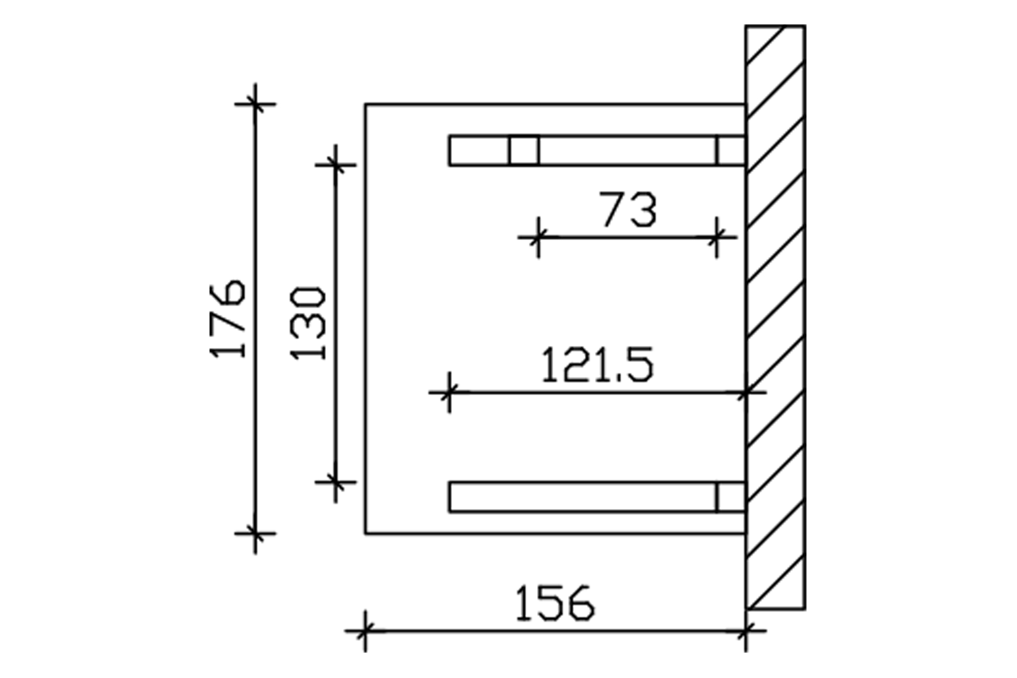 Vordach Potsdam Typ 3, 176 x 156 cm, eiche hell