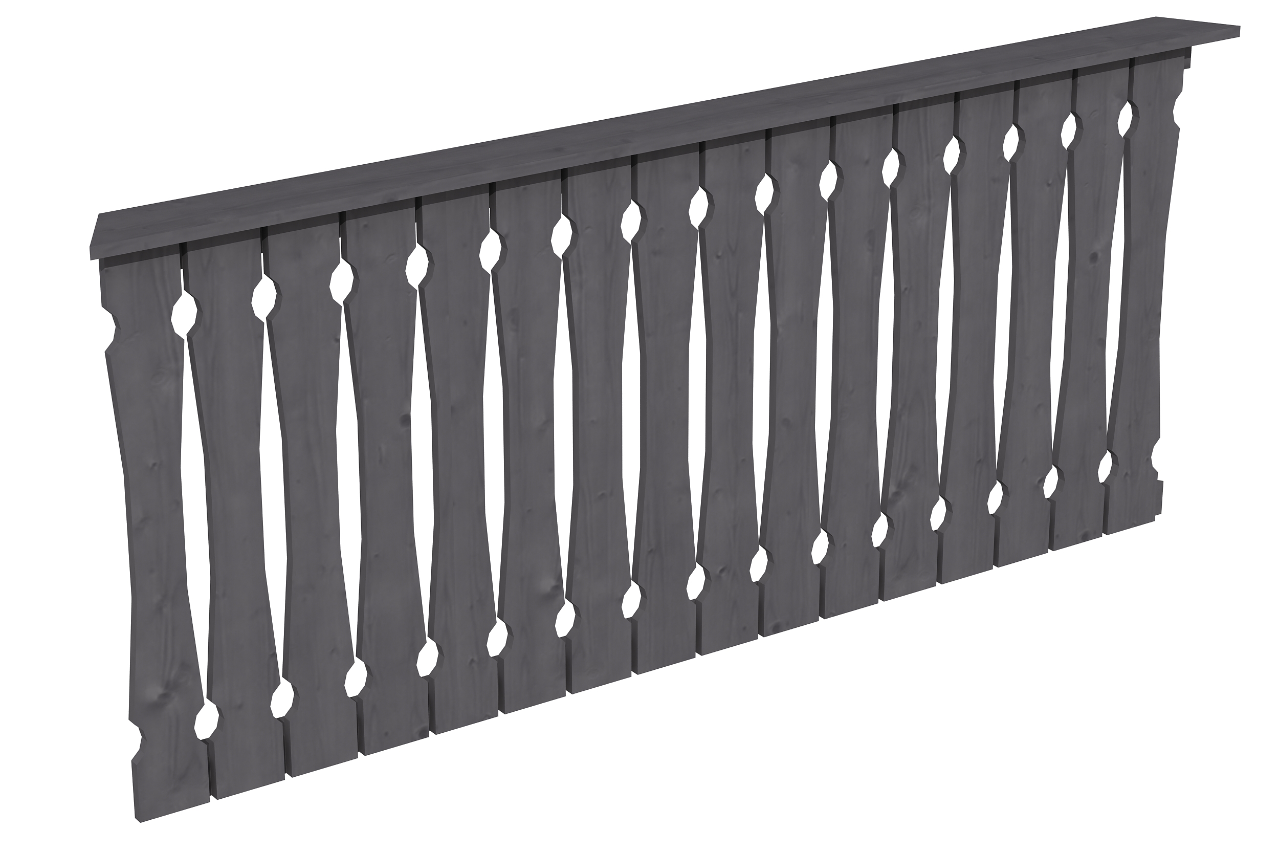 Pažení z bednění balkonu 210 x 96 cm, NICE 4, lazura břidlicově šedá