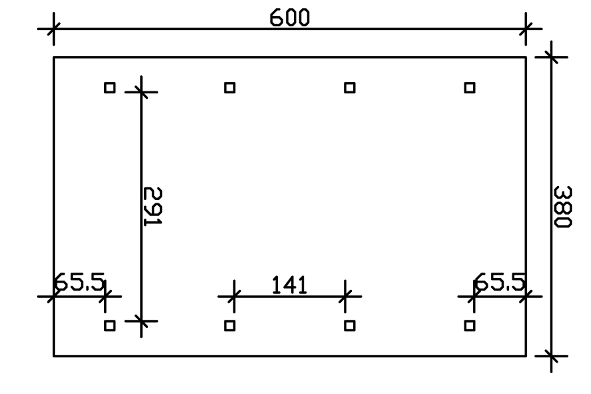 Carport Wallgau 380 x 600 cm, schiefergrau, Dachlattung