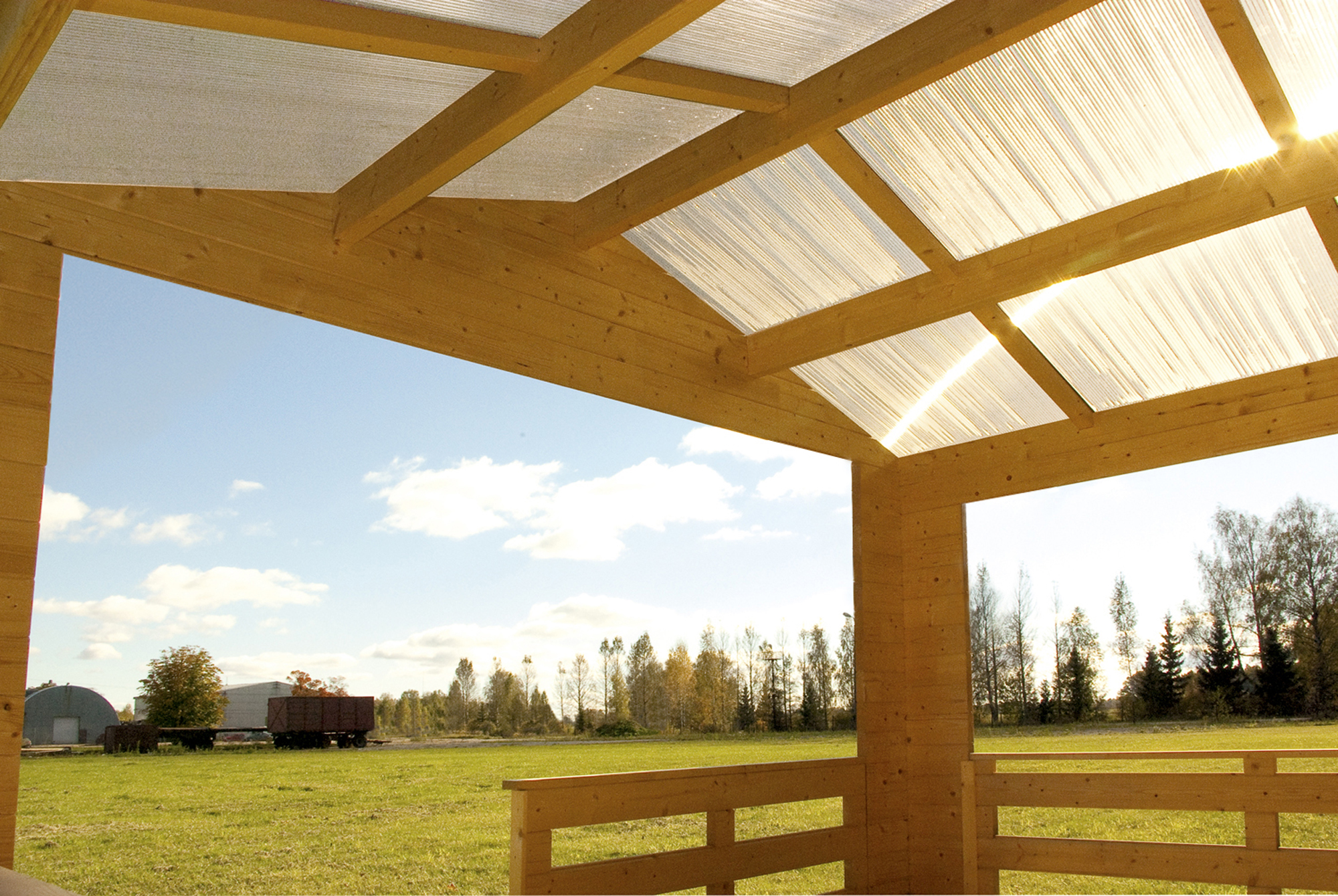 Abri de jardin HOLMESTRAND 380x610cm, 45mm, non traité