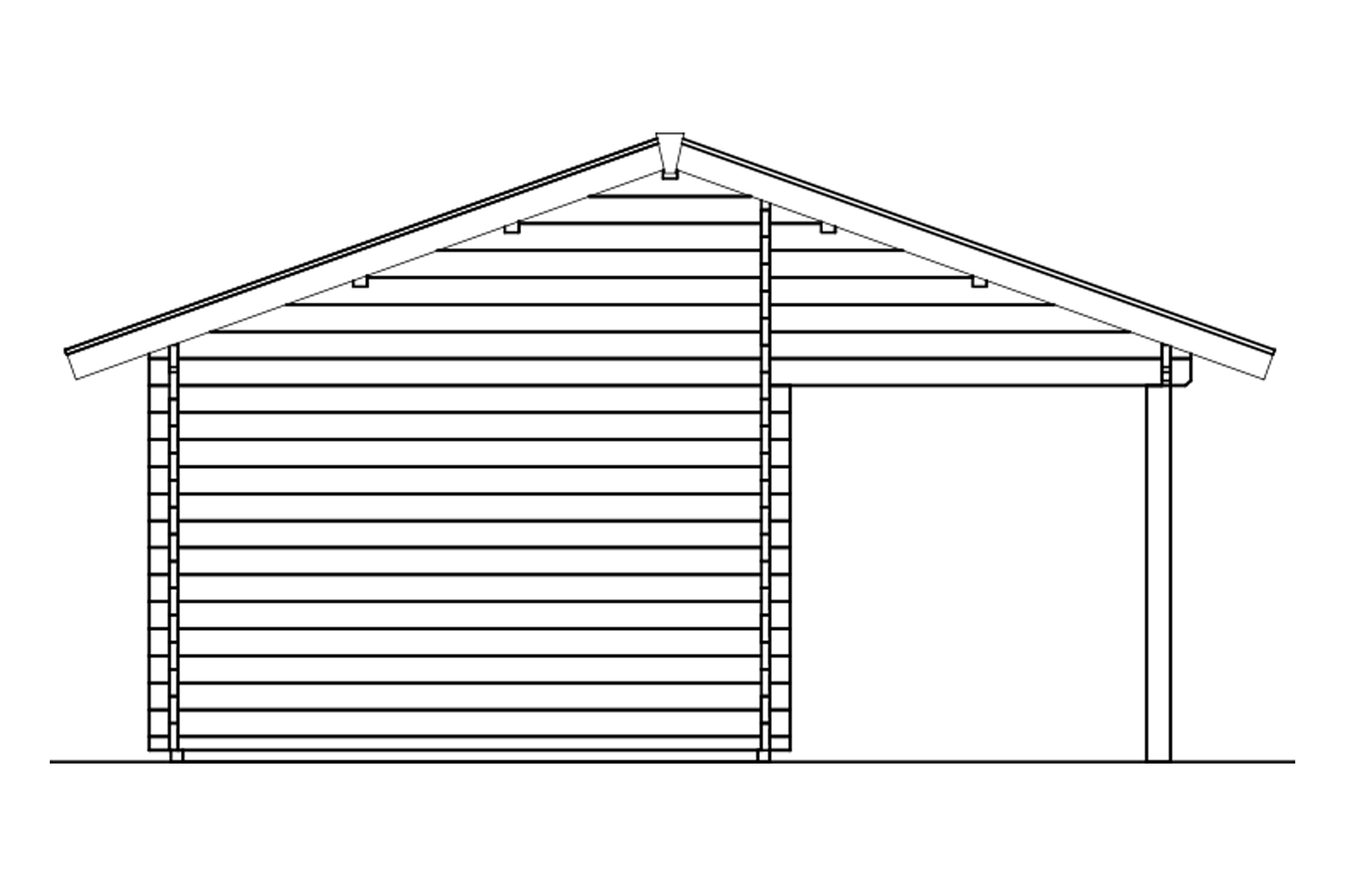 Freizeithaus Luzern 380 x 300 cm, natur