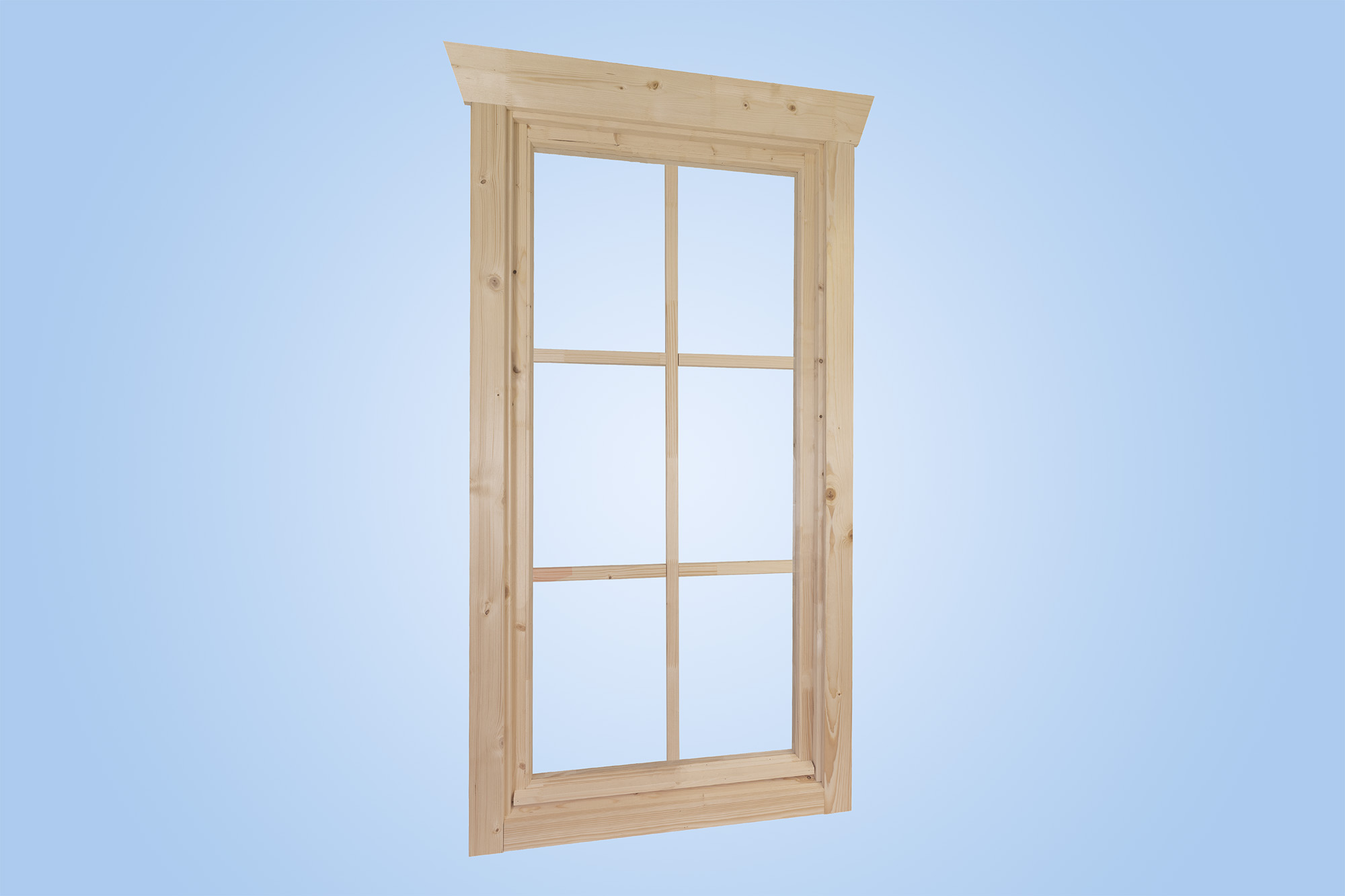 Fenster von außen, Darstellung mit Sprossen