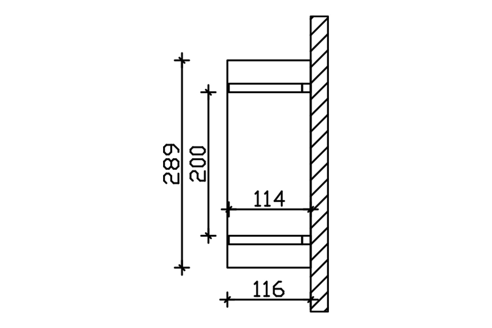 Vordach Stralsund Typ 1, 289 x 116 cm, schiefergrau