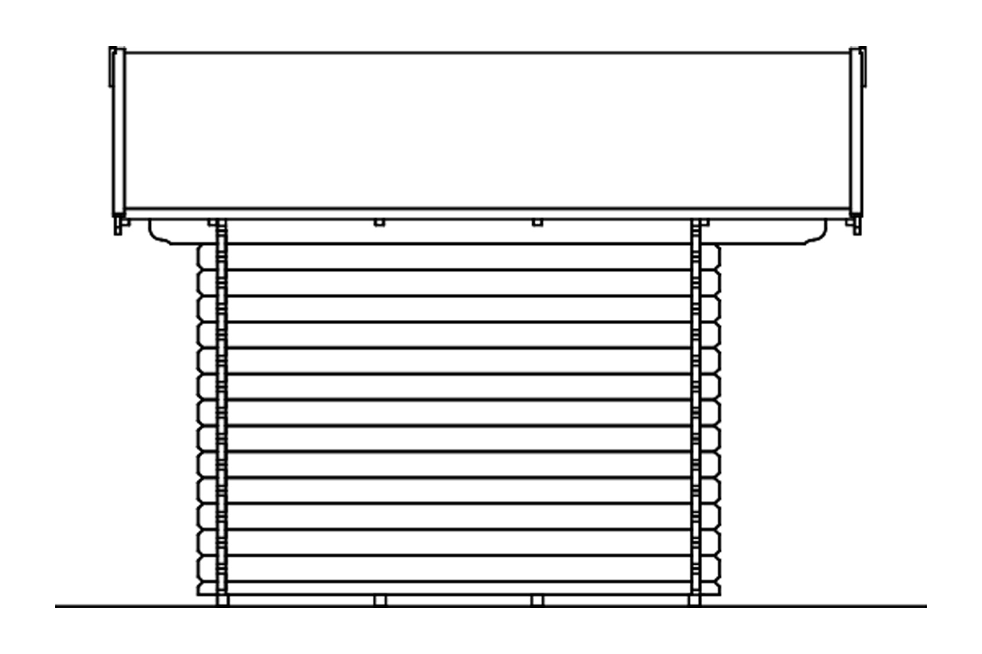 Abri de jardin AROSA 1, 300x250cm, 45mm, non traité