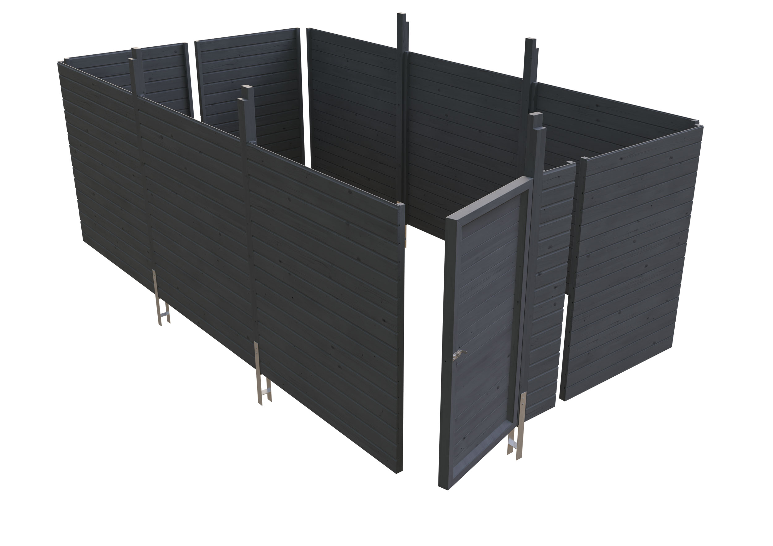 Abstellraum C6, 573x317cm, Profilschalung,  schiefergrau