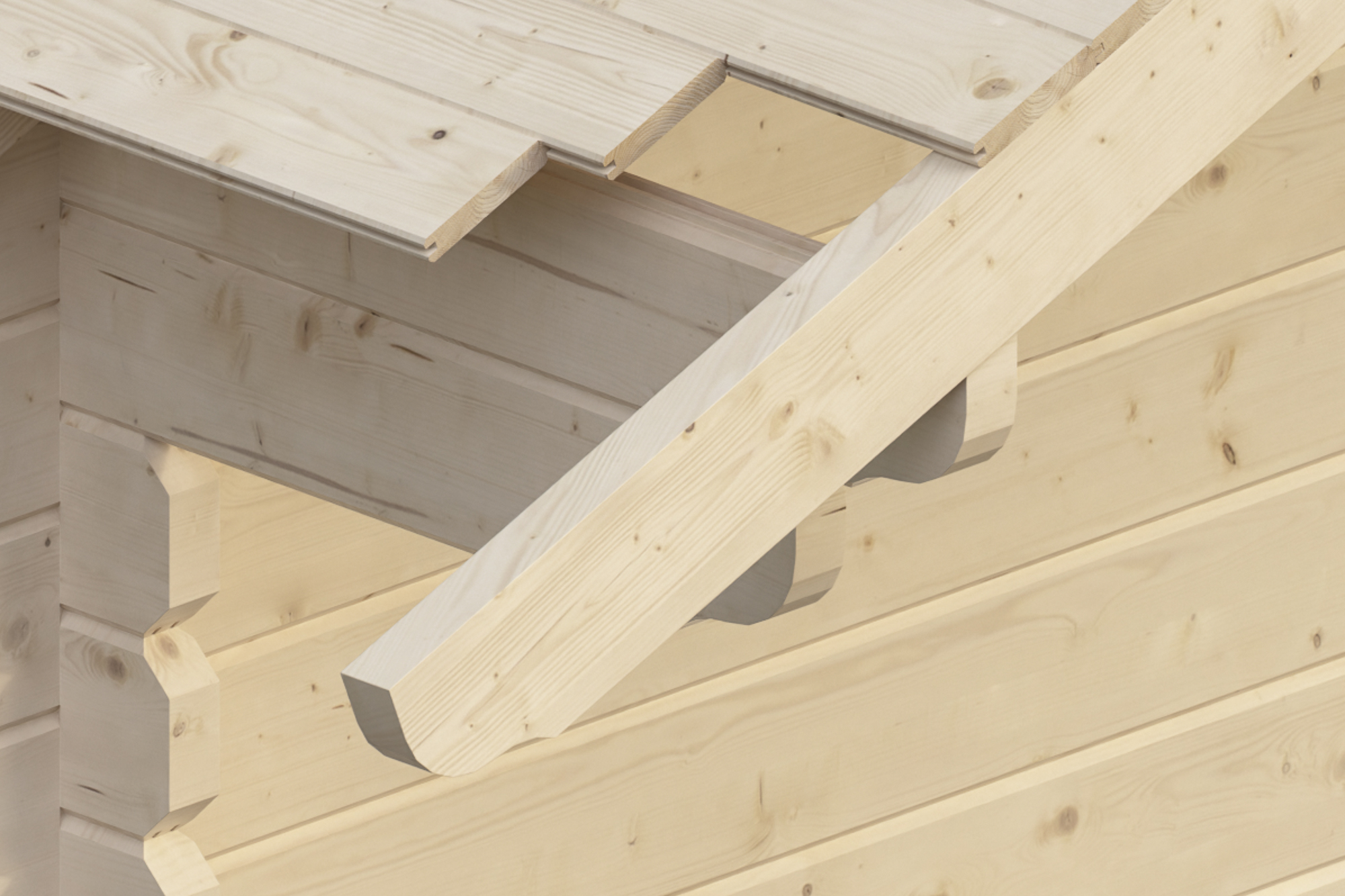 Abri de jardin AROSA 2, 300x300cm, 45mm, non traité