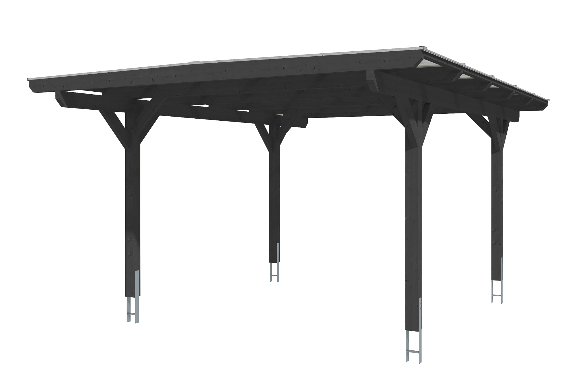 Produktbild: Carport Odenwald 428 x 541 cm, farblich behandelt in anthrazit