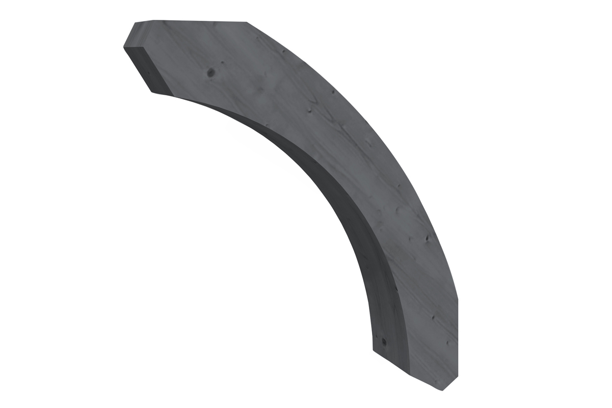 Rundes Kopfband 8 x 5,5 x 75 cm, schiefergrau