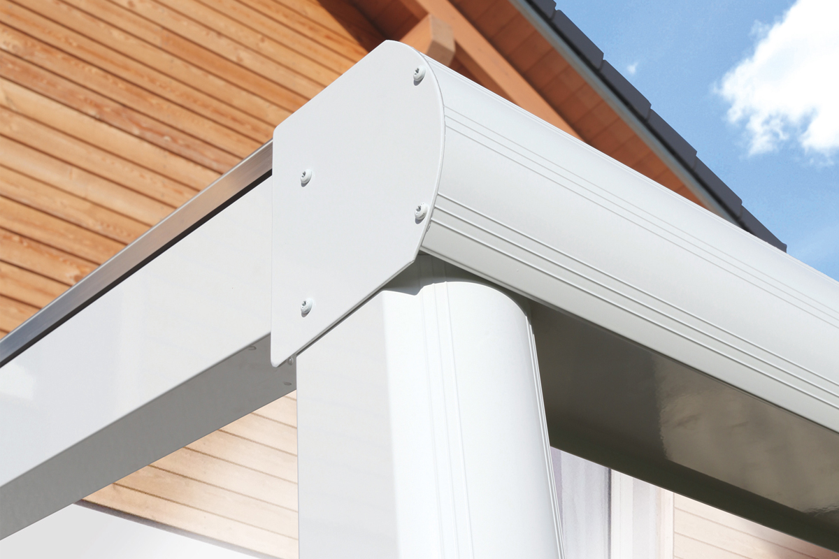 Terrassenüberdachung Modena 541 x 257 cm, Aluminium, weiß