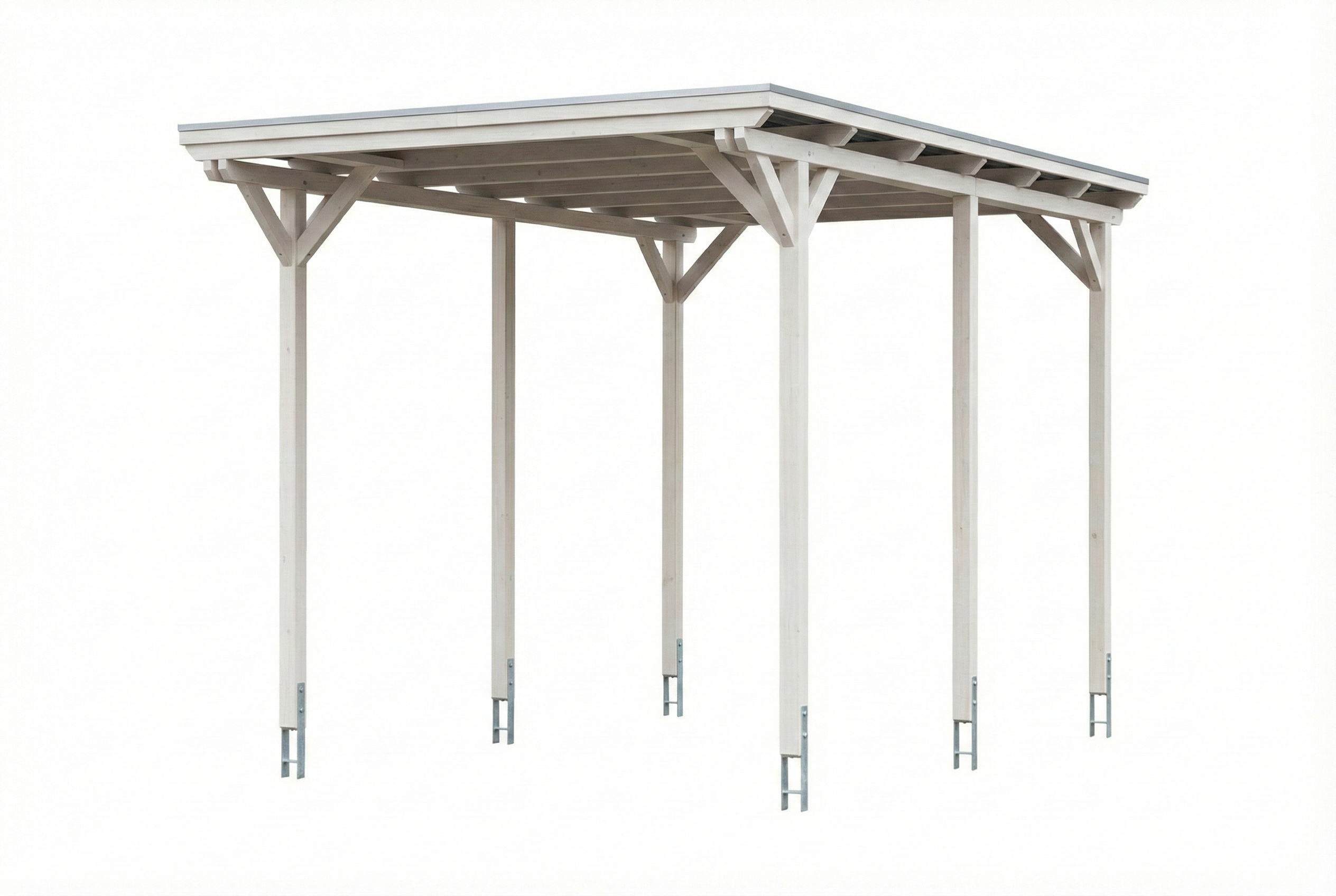 Carport Emsland Caravan 402 x 604 cm, stalen dakplaten met anticondensvlies, wit