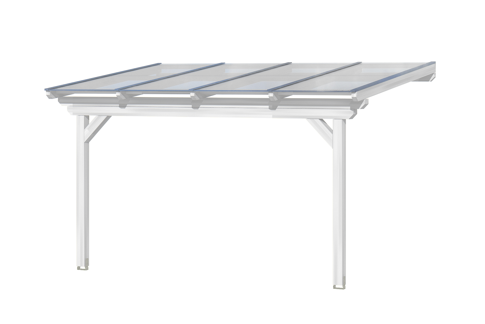 Produktbild: Terrassenüberdachung Ancona, Breite 434 cm, farblich behandelt in weiß
