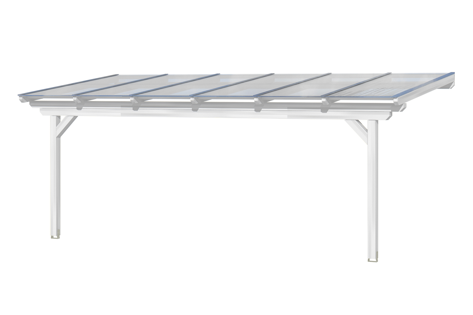 Produktbild: Terrassenüberdachung Ancona, Breite 648 cm, farblich behandelt in weiß