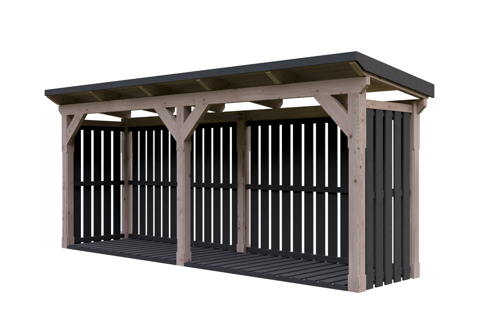 Abri bûcher Holm 2, 500 x 144 cm