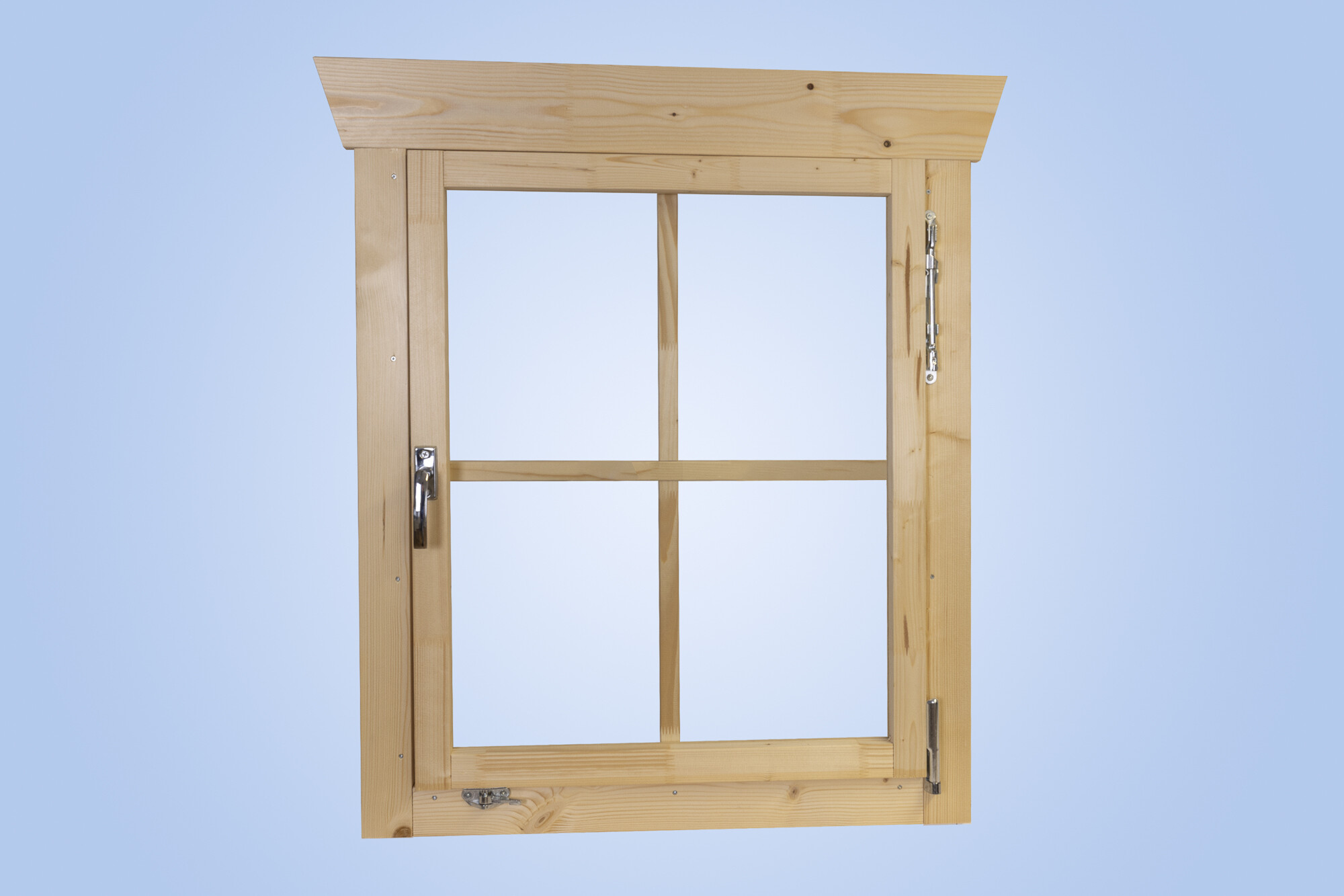 Single window, right hinge 57,5x70,5cm, 45mm, untreated