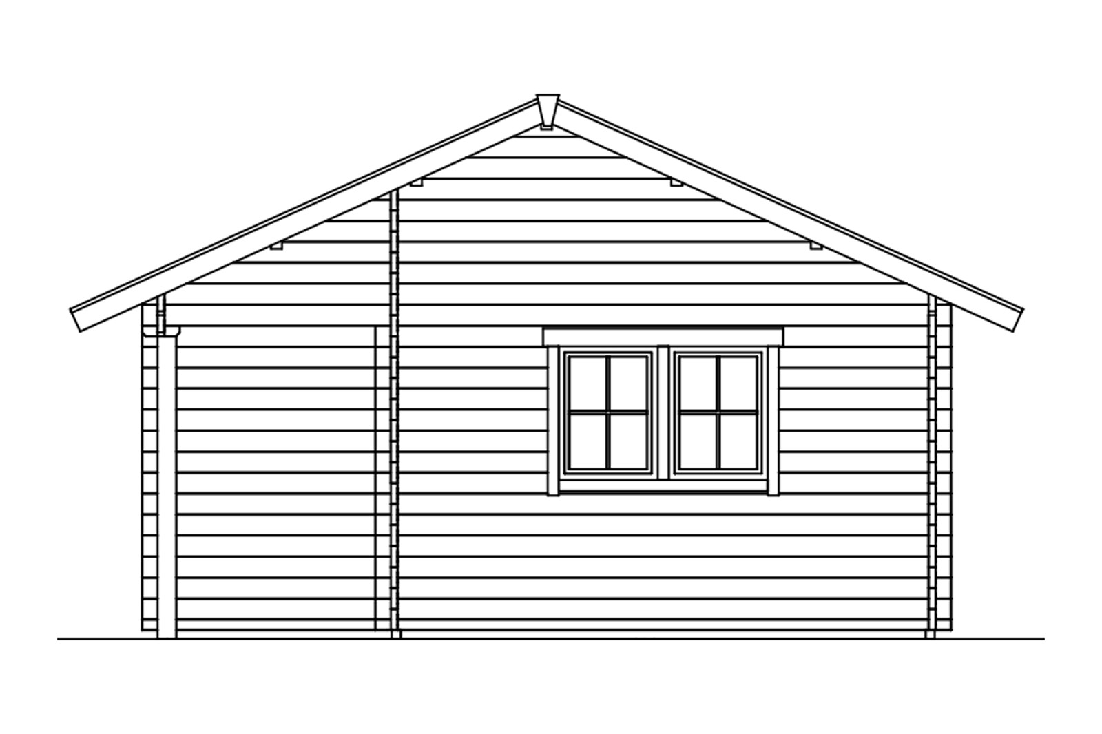 Tuinhuis St. Moritz, 45plus 600 x 500 cm, basishuis met daklatten, onbehandeld