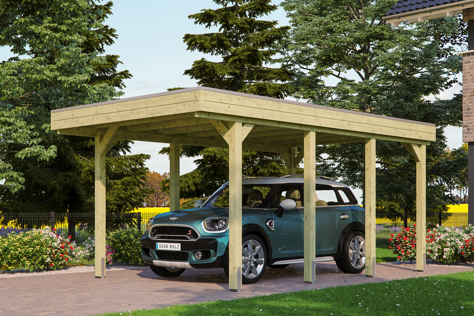 Carport Friesland 314 x 555 cm mit Aluminiumdach