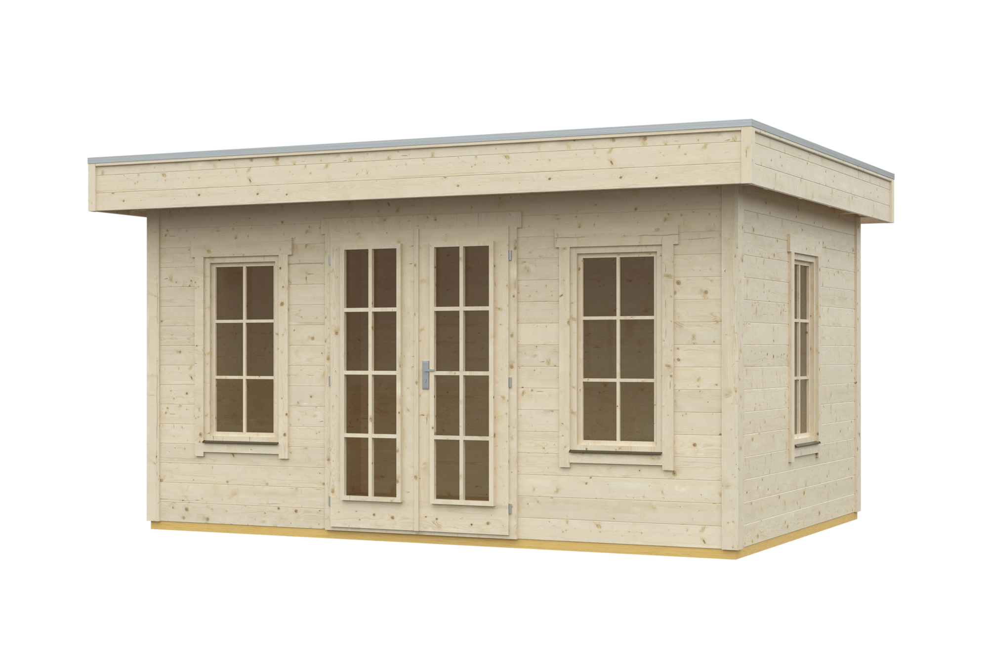 Log cabin Basel 2, 420 x 380 cm, untreated