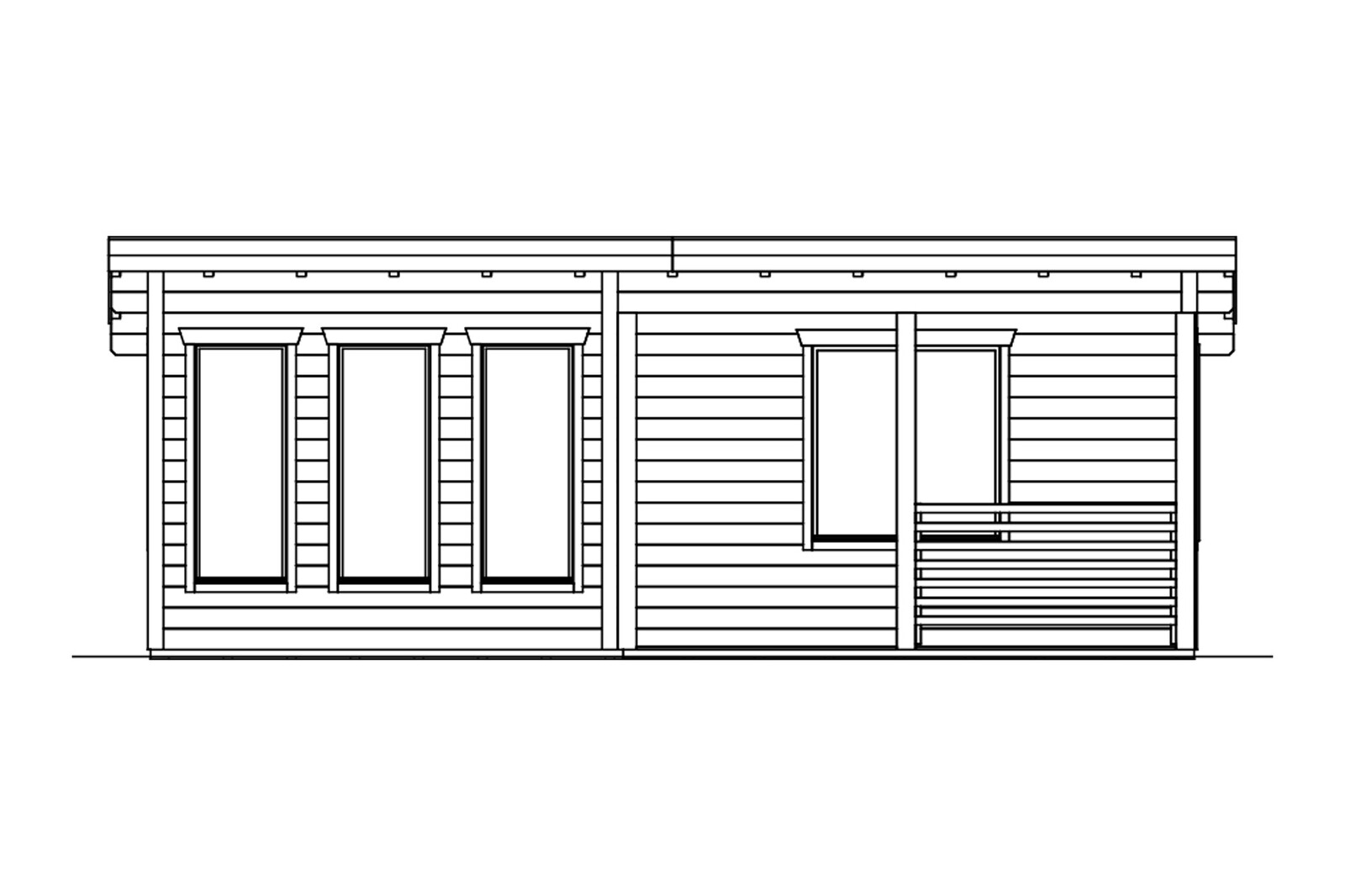 Tuinhuis Arnheim, 670 x 444 cm, onbehandeld