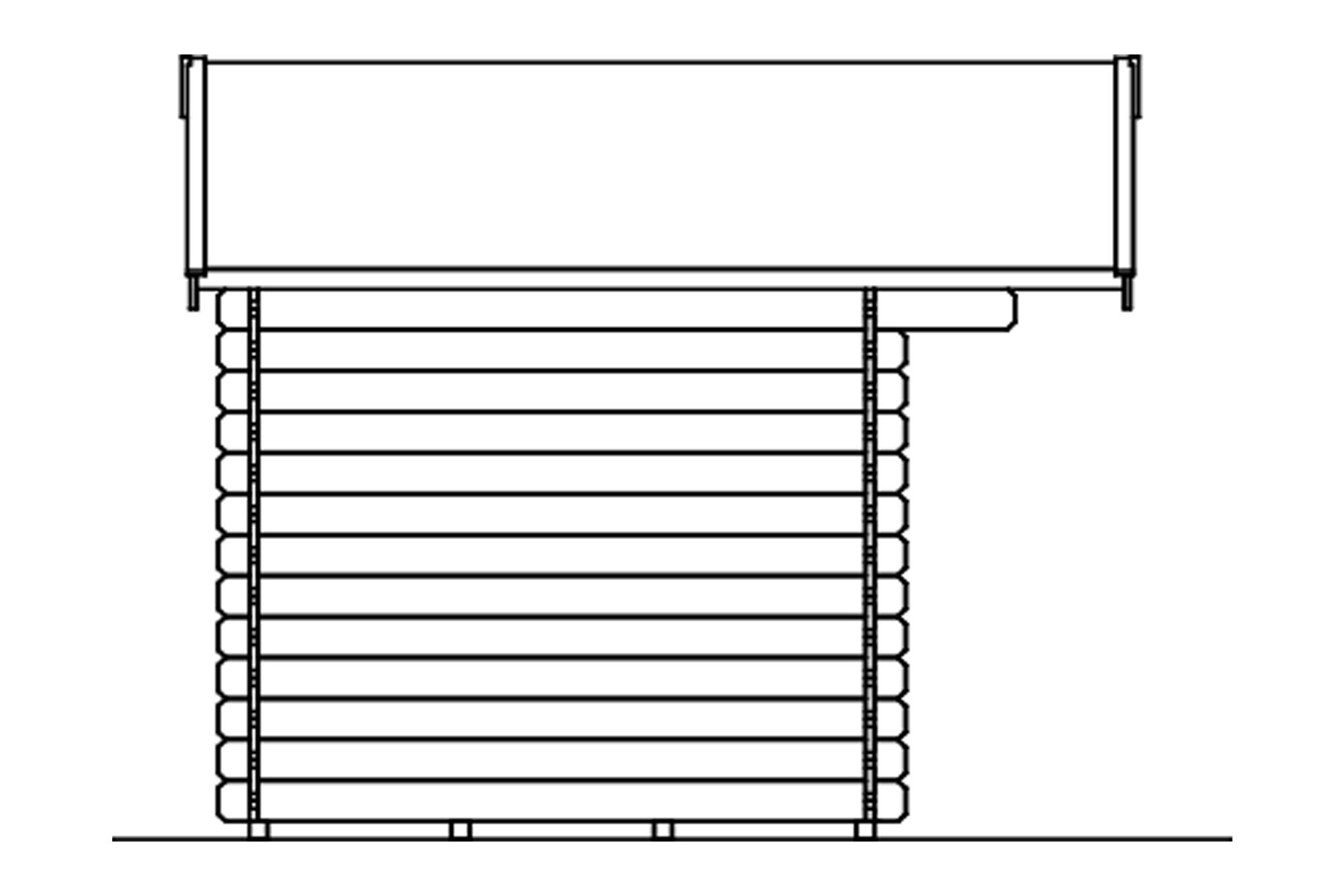 Abri de jardin FARO 300x200cm, 28mm, non traité