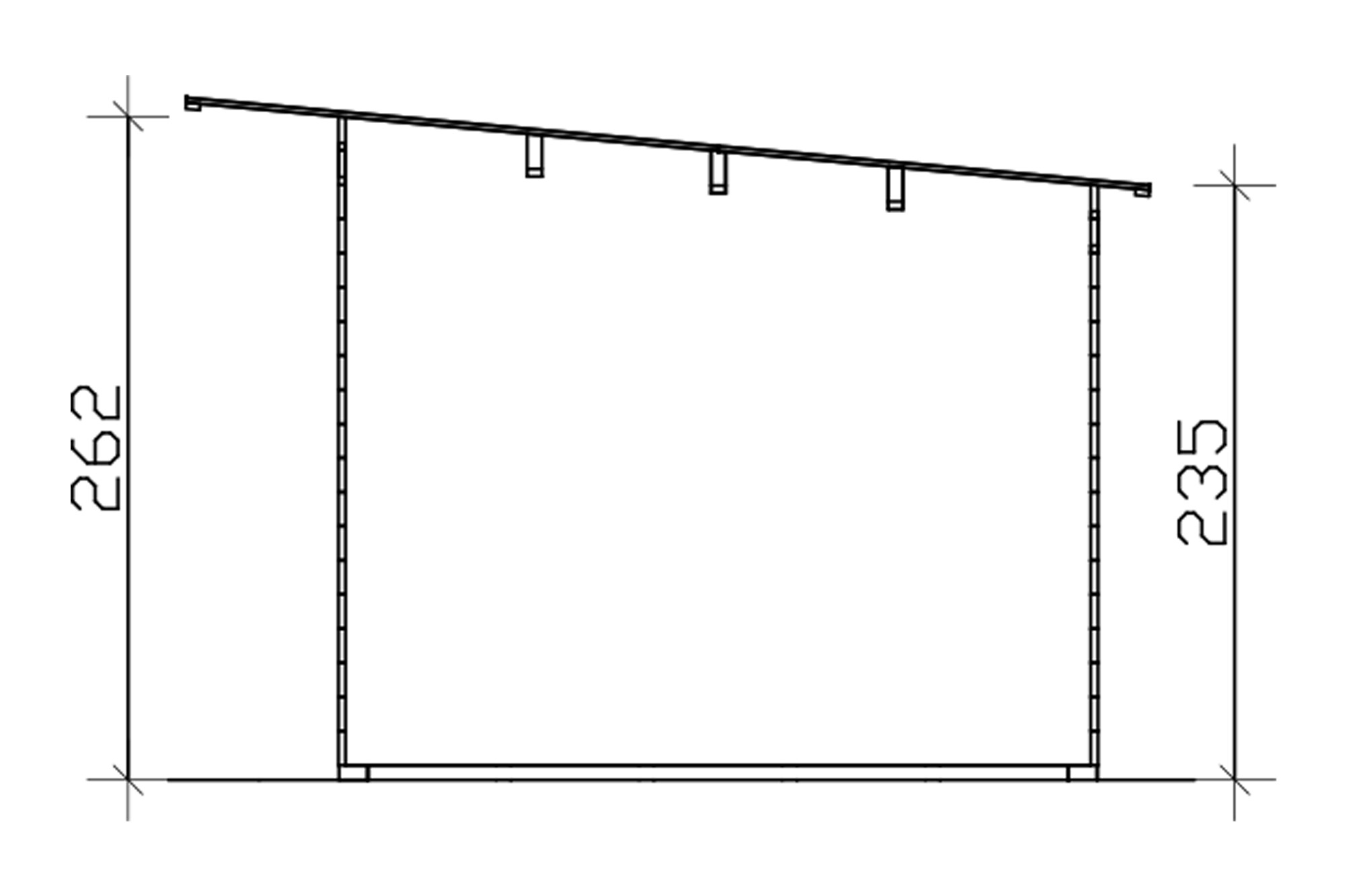 Gartenhaus Tournai 2, 420 x 300 cm, schiefergrau