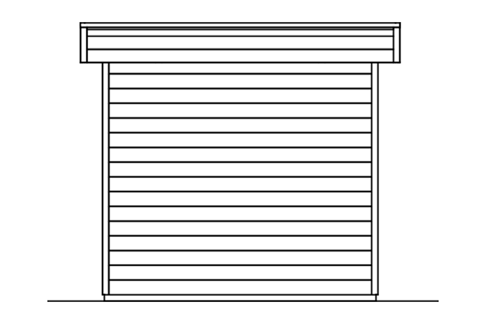 Tuinhuis Venlo 1, 28mm 250 x 250 cm, leigrijs