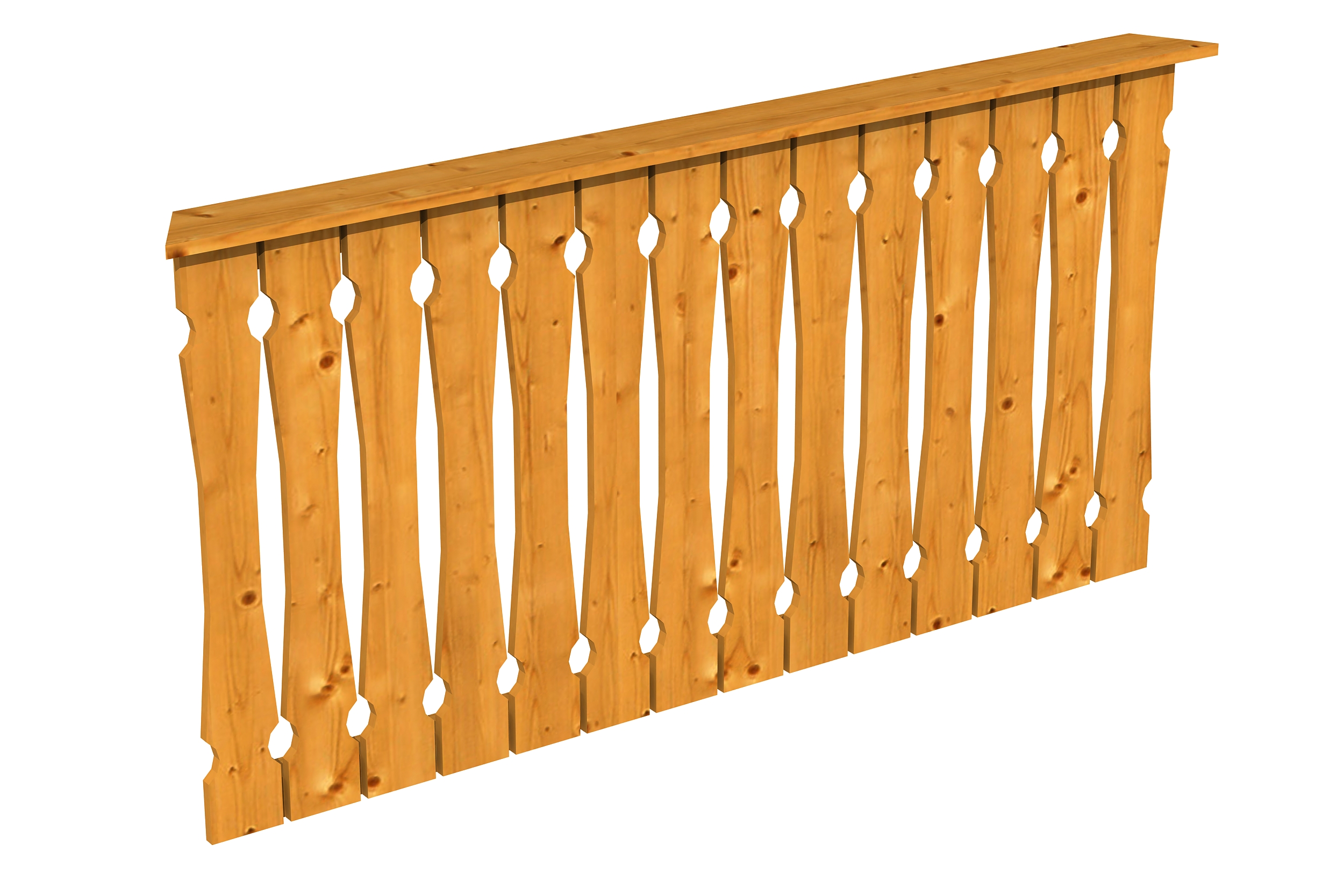 Brüstung Balkonschalung 180 x 96 cm, Fichte, eiche hell