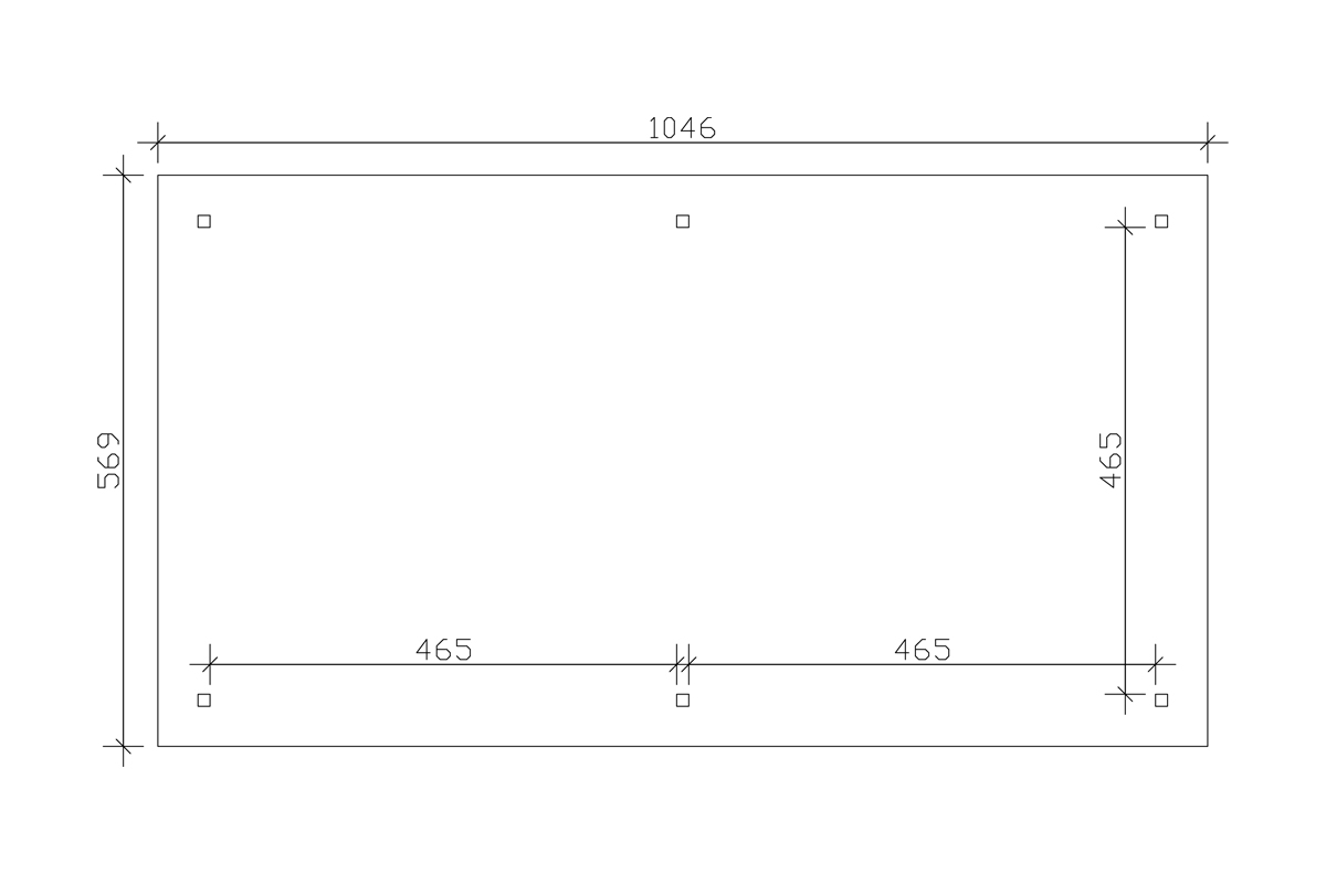 Grafik (Grundriss): Pavillon Orleans 569 x 1046 cm