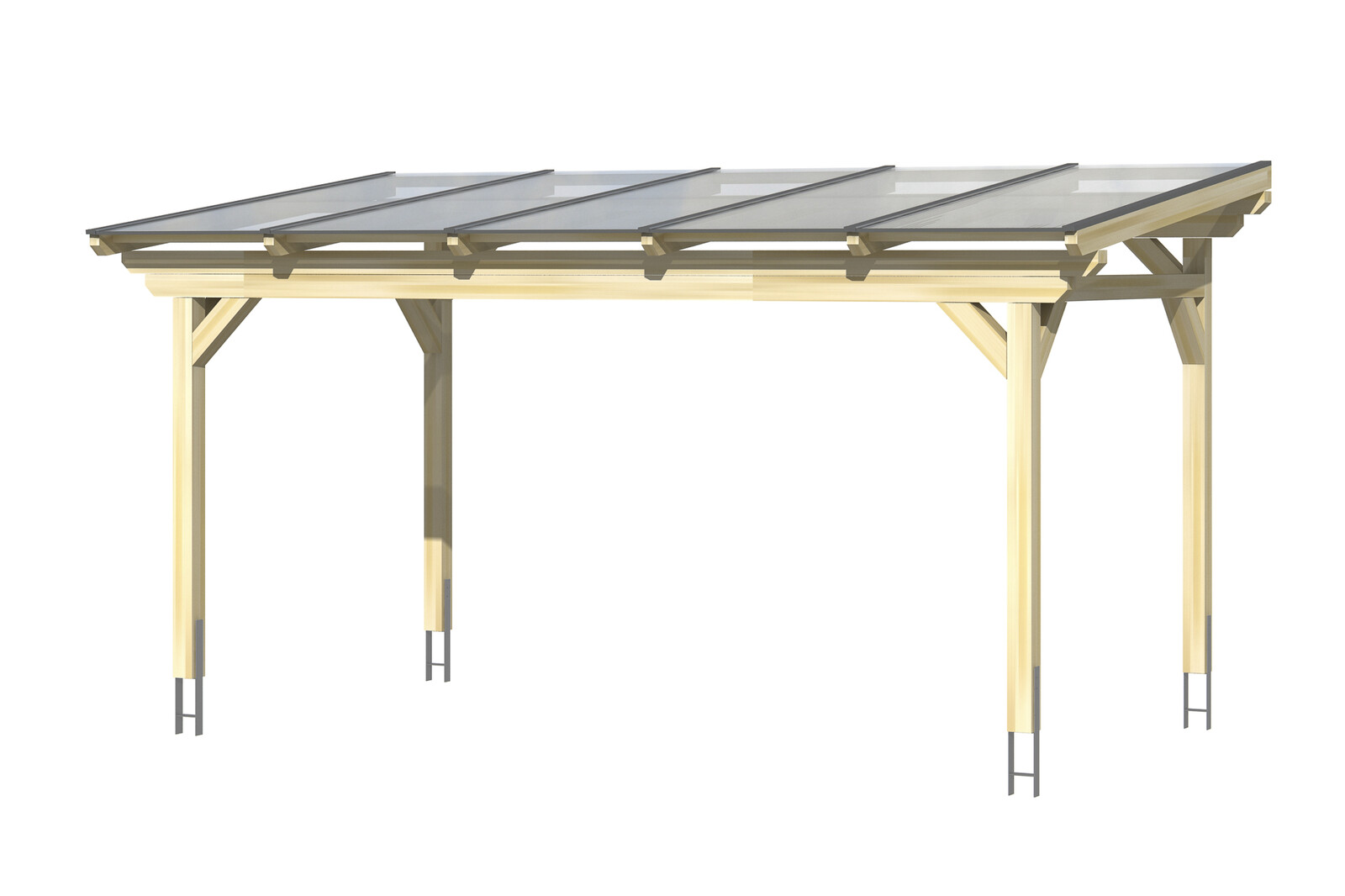 Terrace roof Sanremo 541 x 350 cm, glulam, untreated