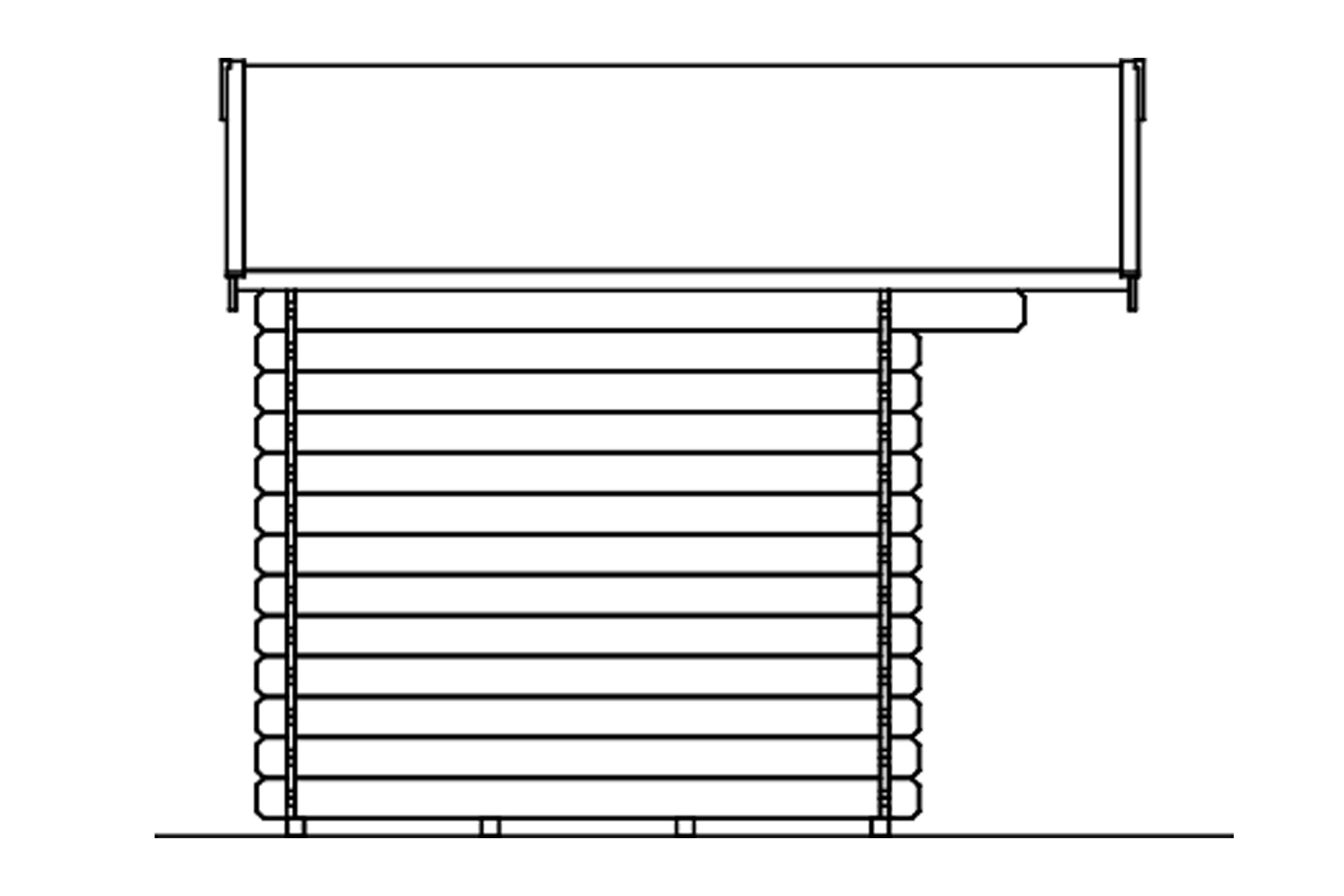 Abri de jardin COMO 300x200cm, 28mm, non traité