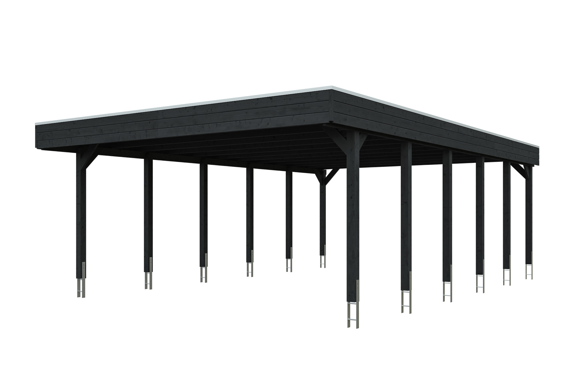 Carport Friesland 546 x 860 cm, mit Stahl-Dachplatten, anthrazit