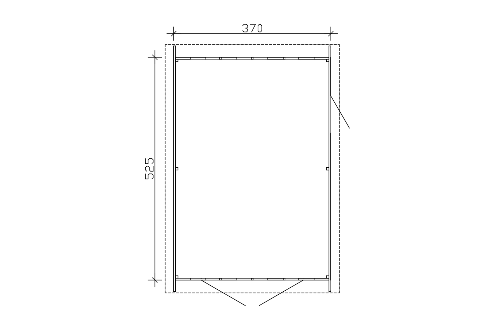 Grafik (Grundriss): Holzgarage Varberg 1