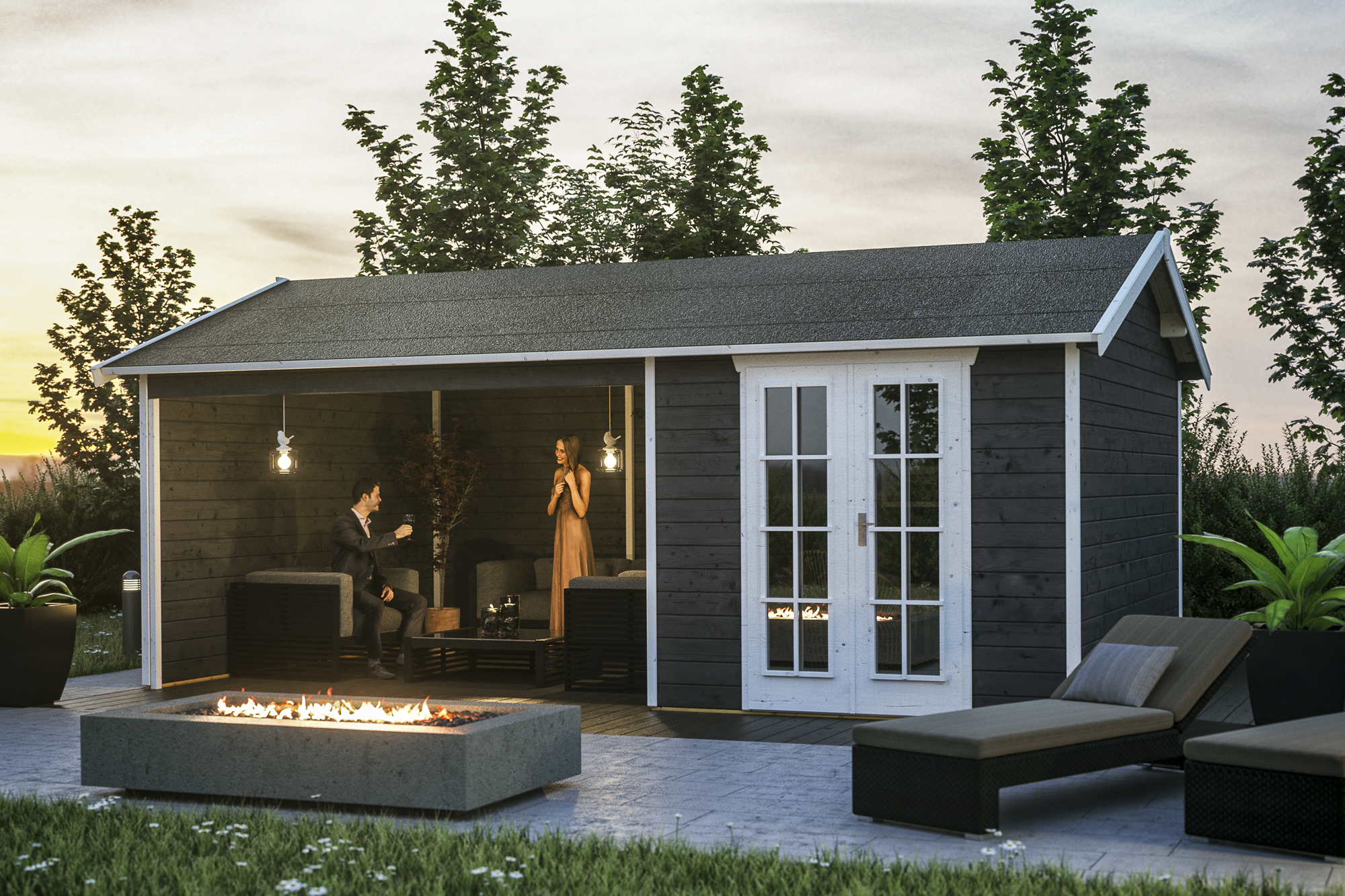 Tuinhuis Tilburg, 28mm 613 x 380 cm, leigrijs