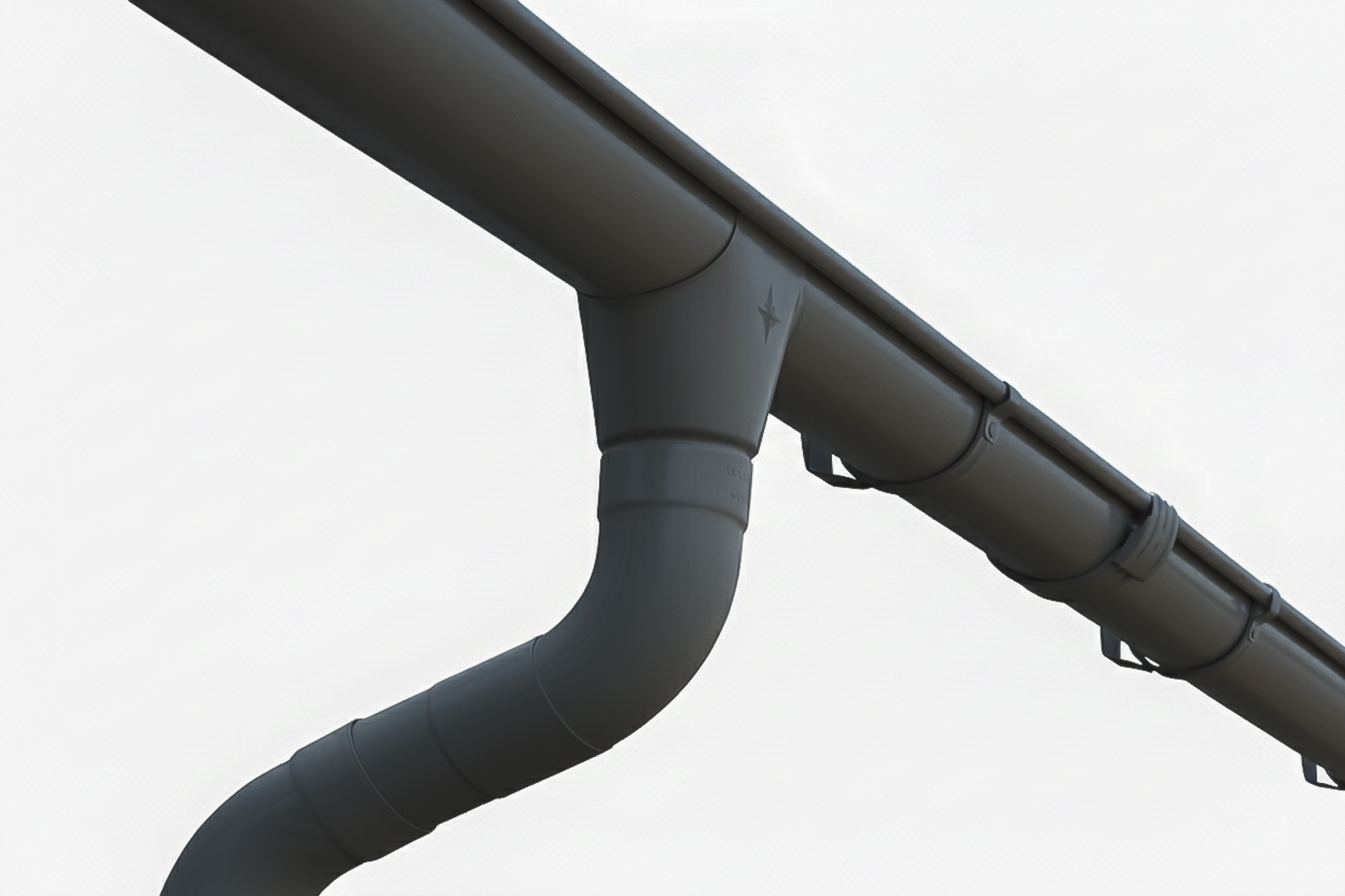 Regenrinnen-Set 648 cm (2er-Set), Stahl, verzinkt u. anthrazit beschichtet