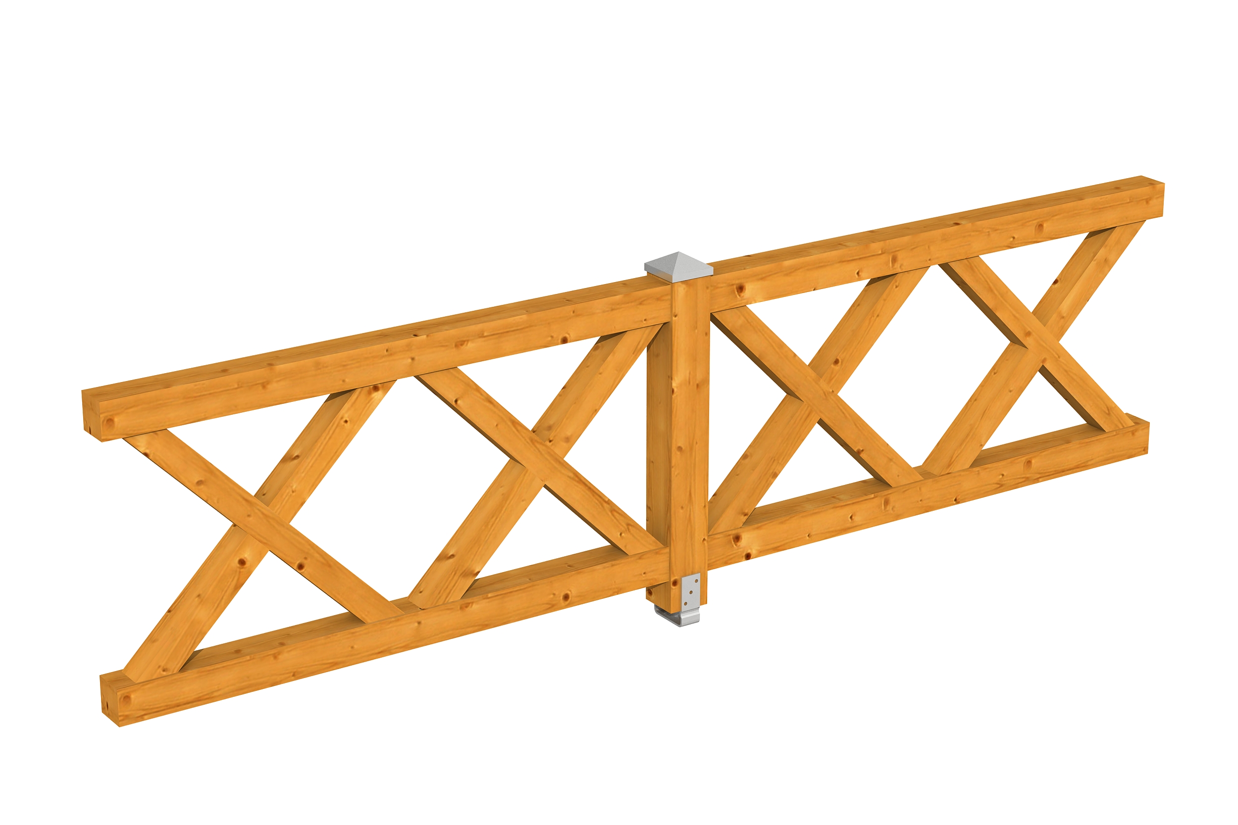 Pažení ondřejský kříž 335 x 84 cm, Smrk, lazura světlý dub