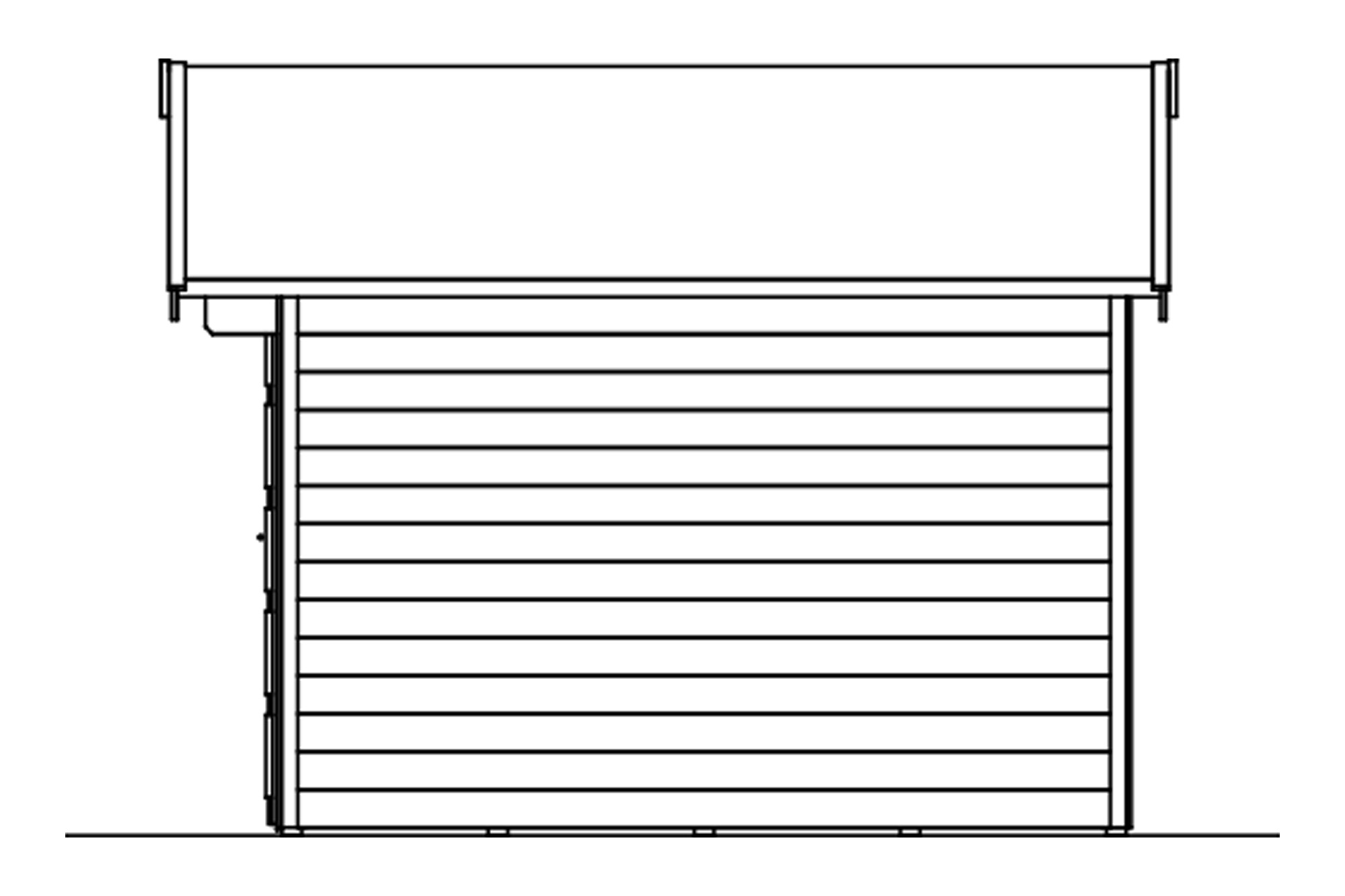 Abri de jardin HENGELO 250x300cm, 28mm, traitement coloré rouge suédois